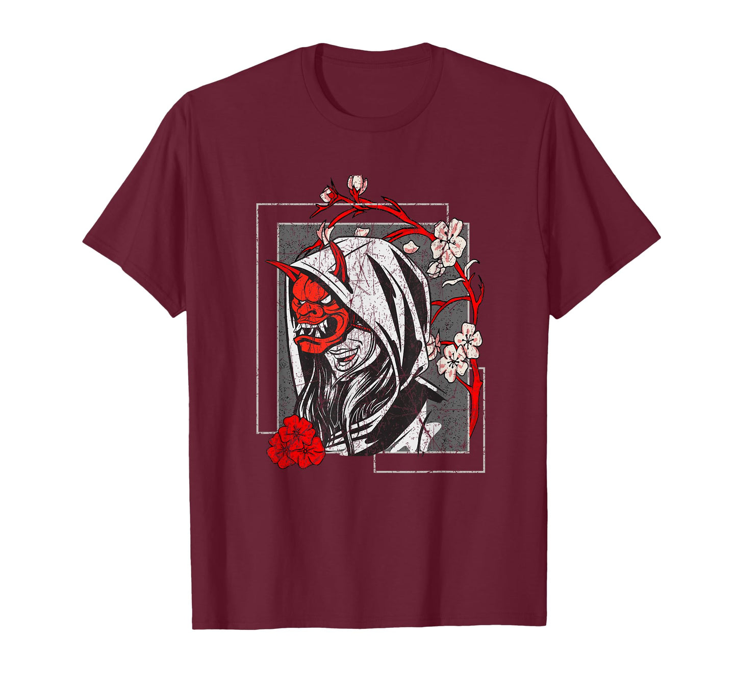Oni Monster Yokai Hannya Anime Girl Harajuku Japan Aesthetic T-Shirt