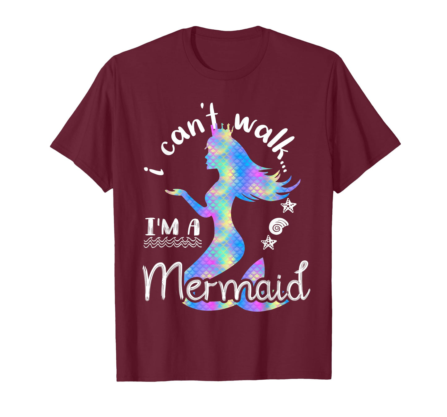 i cant walk im a mermaid cute funny kids girls mermaid T-Shirt