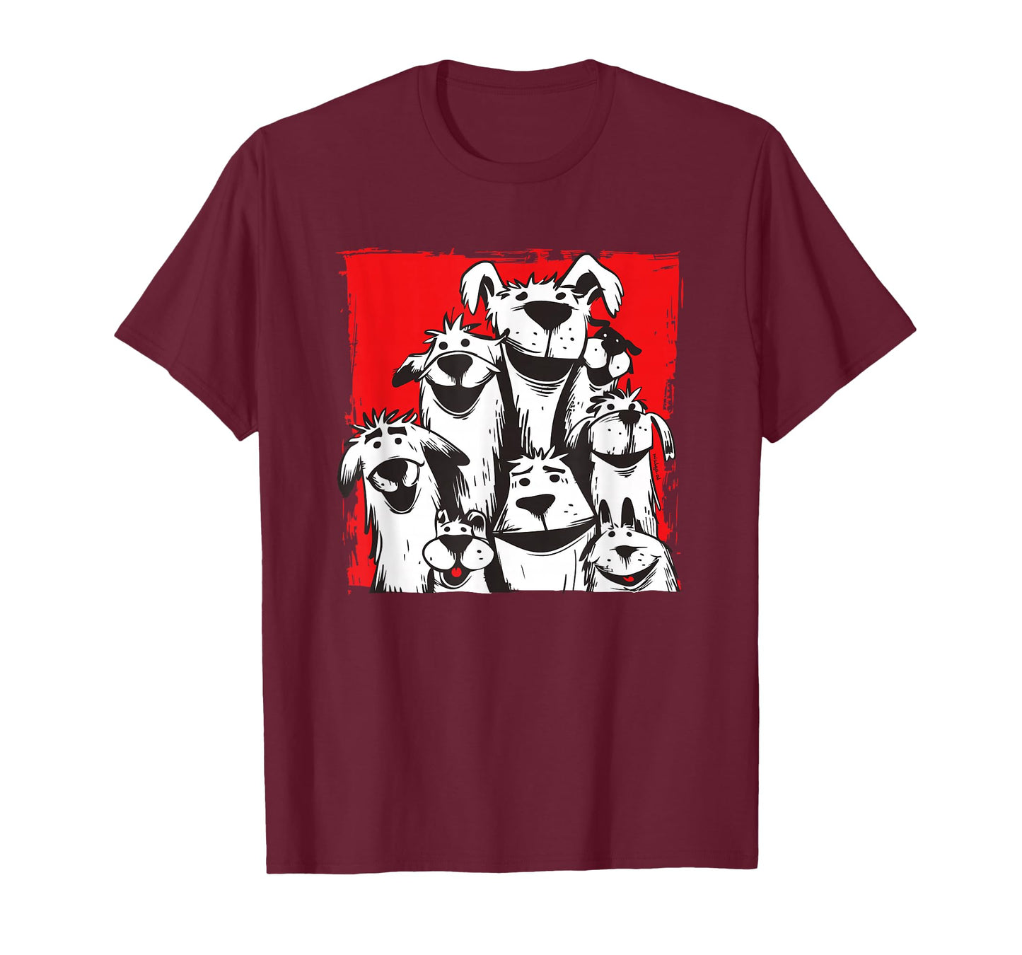 Funny Dog Group Comic Dog Love T-Shirt