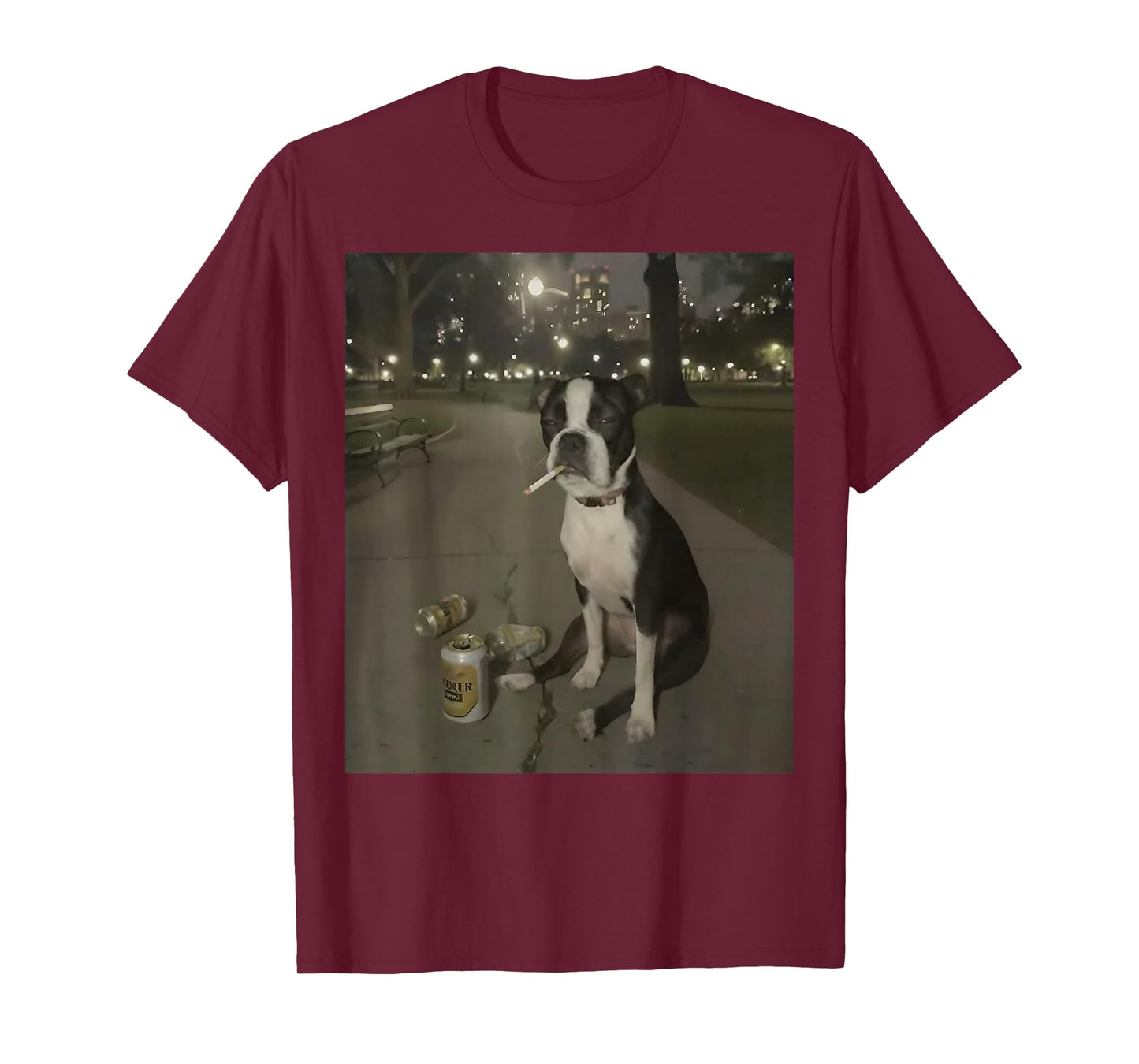 Funny Smoking Dog Meme Cigarette Gen Z Meme Dog Lover T-Shirt
