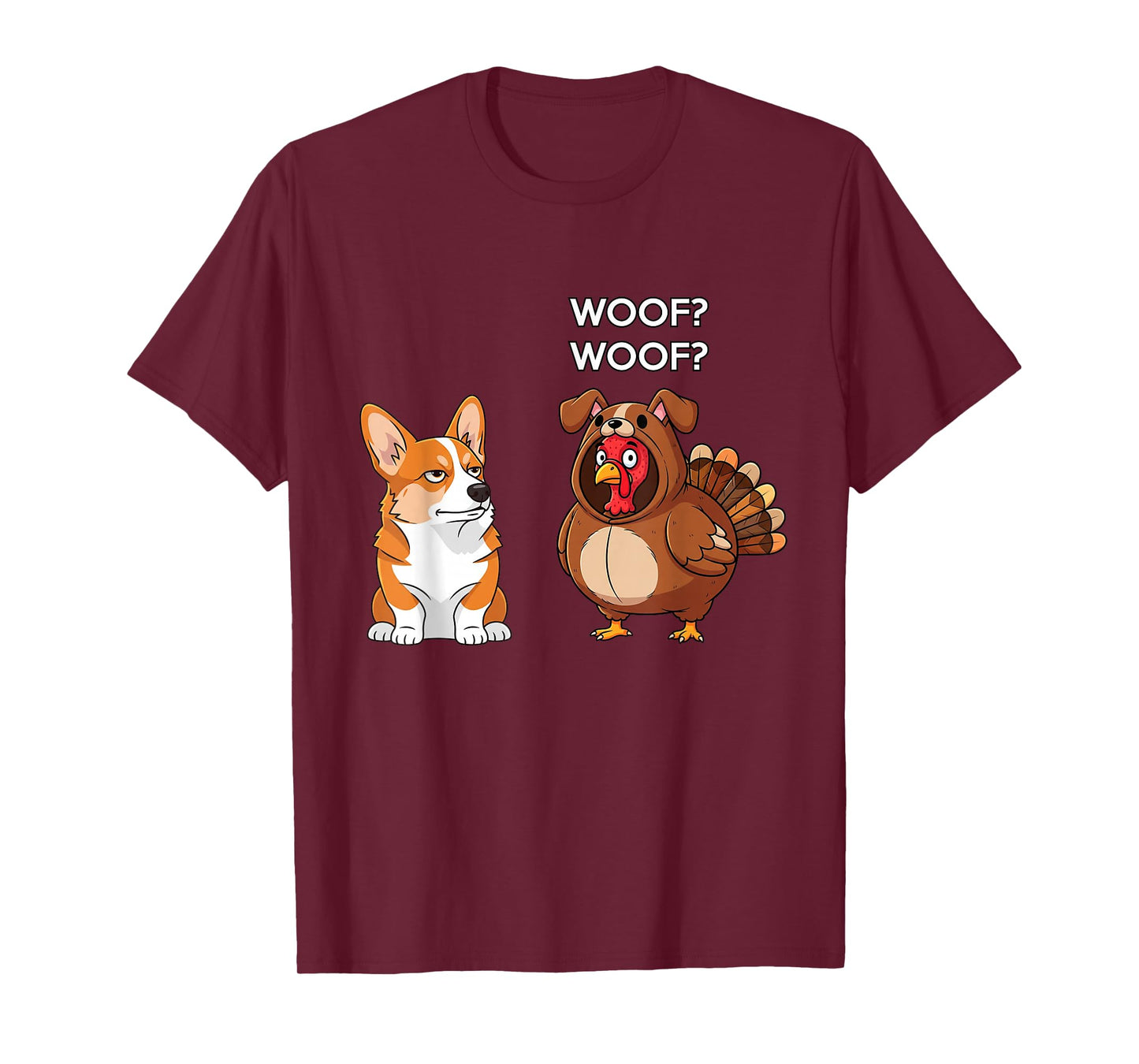 Funny Thanksgiving Corgi and Turkey T-Shirt
