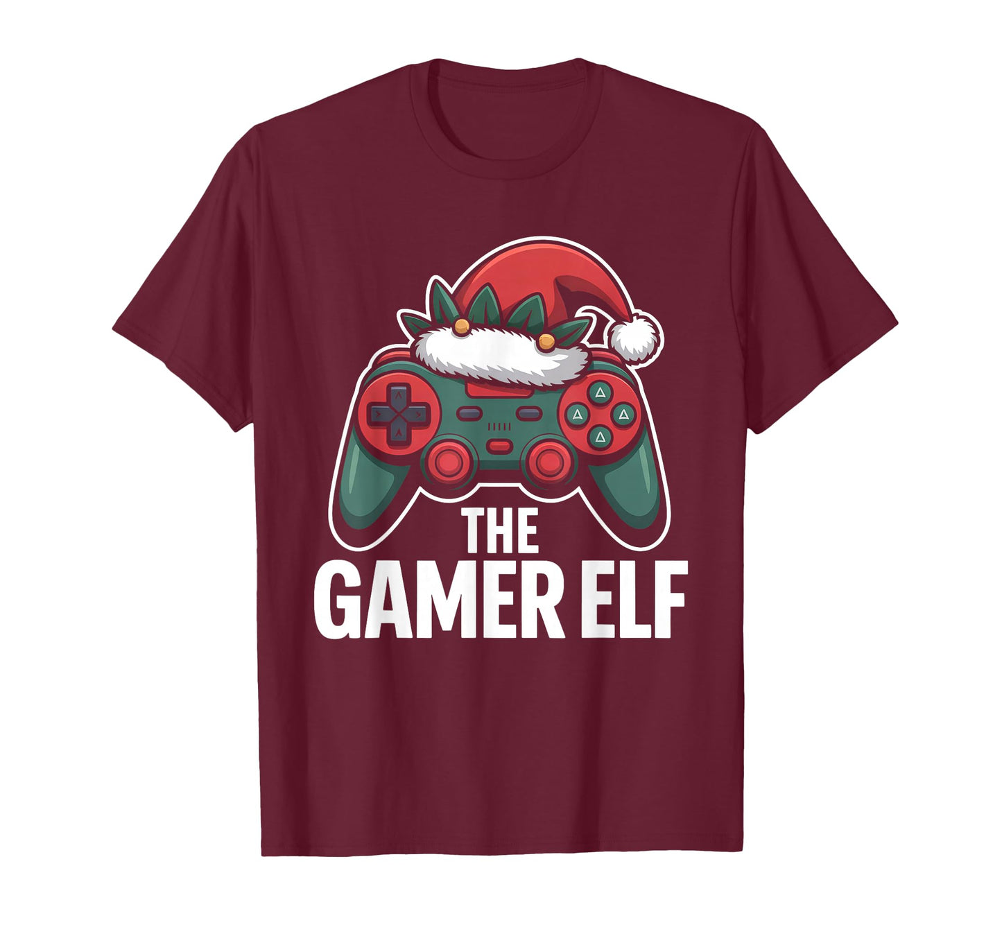 The Gamer Elf Video Gaming Boys Men Kids T-Shirt