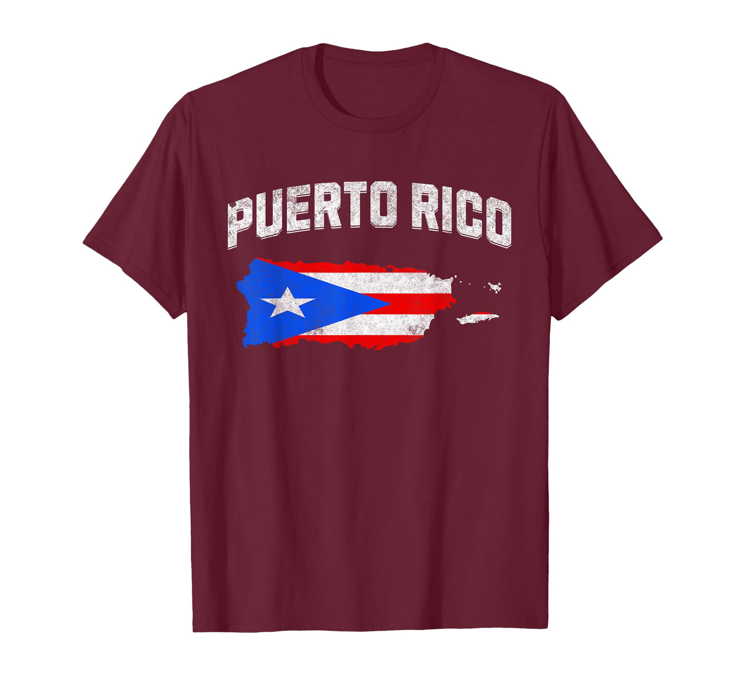 Boricua Puerto Rican Puerto Rico Map PR Flag Pride Vintage T-Shirt