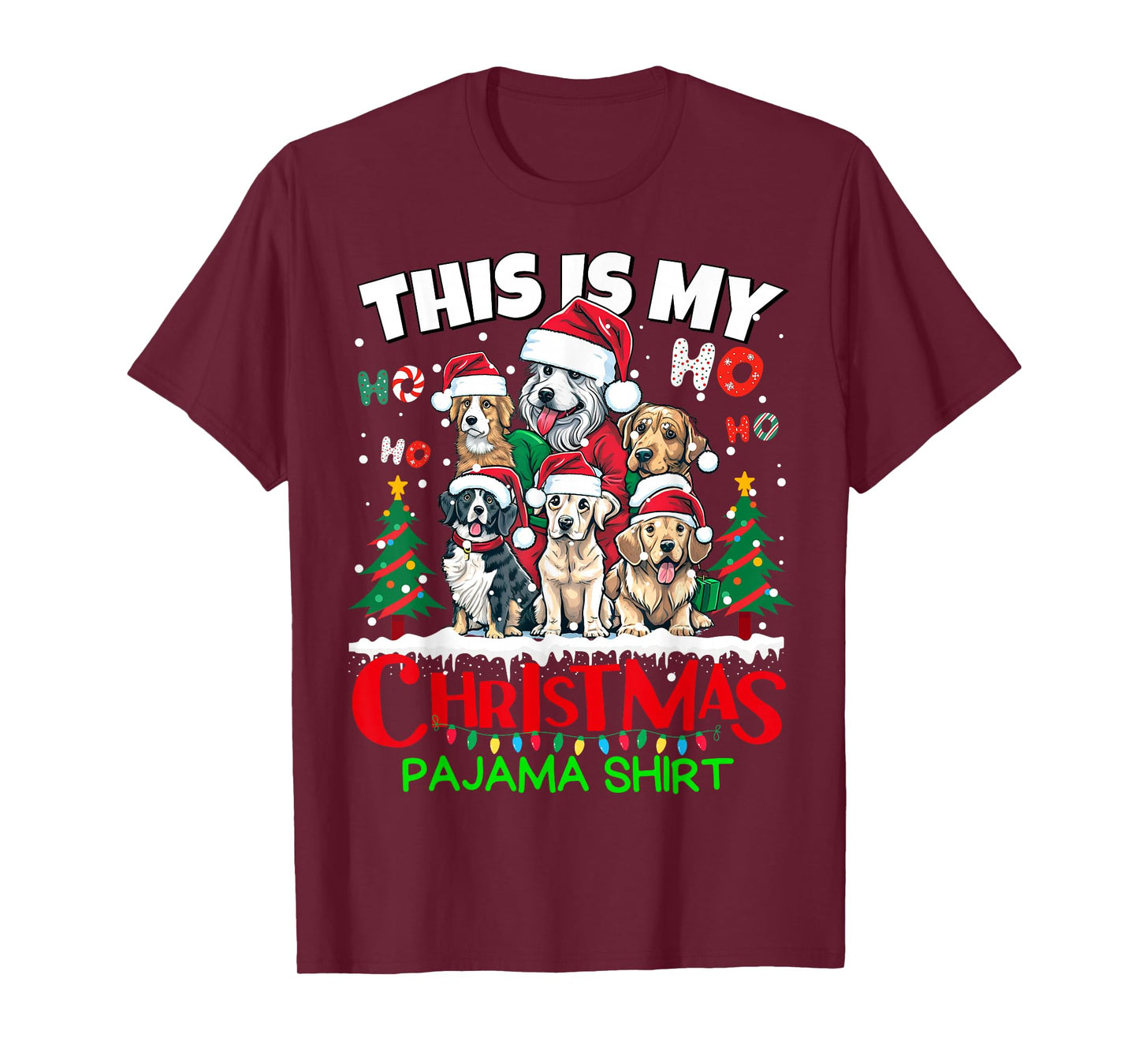 This is my Christmas Pajama shirt Puppy Dogs Santa for Kids T-Shirt