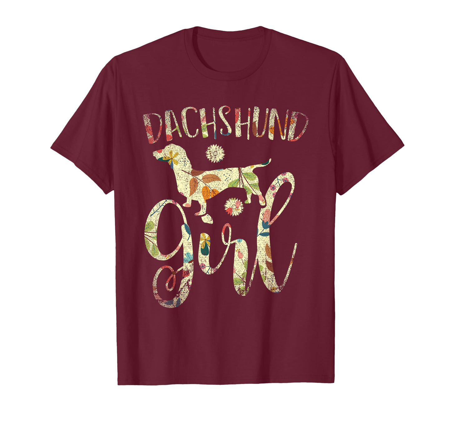Dachshund Girl Dog Lover Women Girls Gift Vintage Dachshund T-Shirt