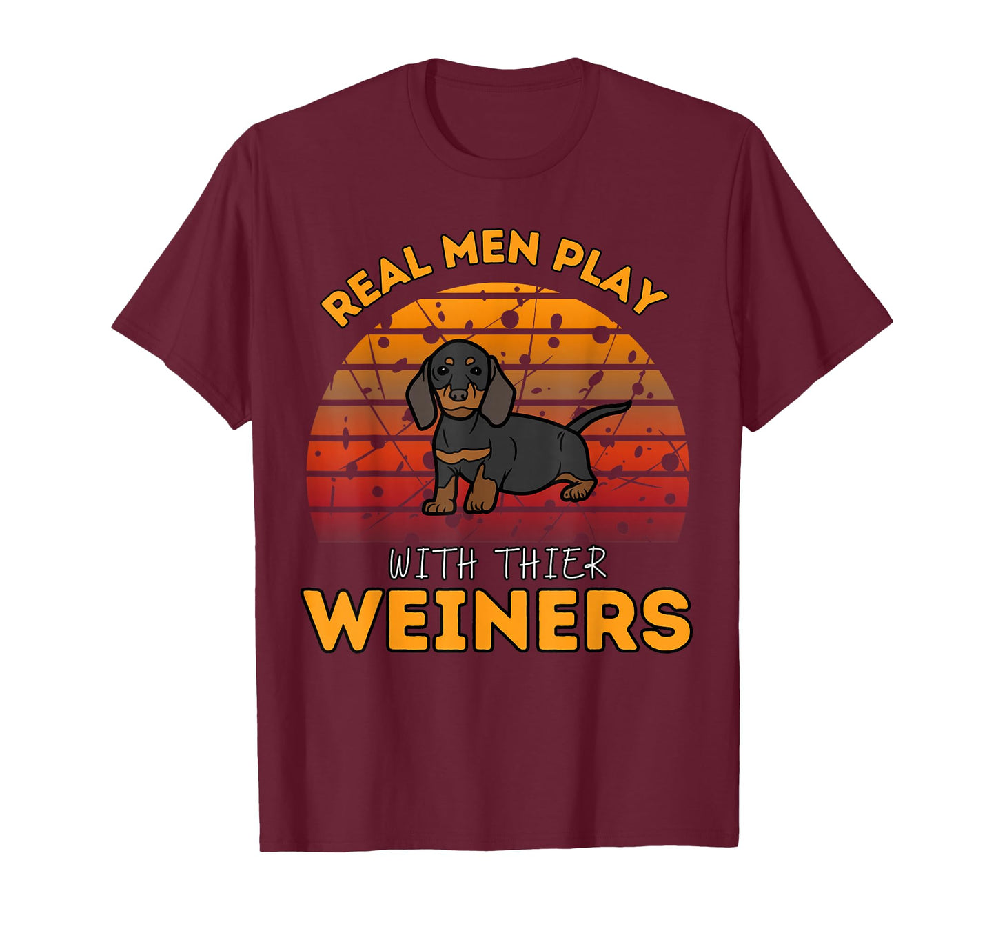 I Love My Little Weiner Funny Dog Dachshund Perfect for Men T-Shirt