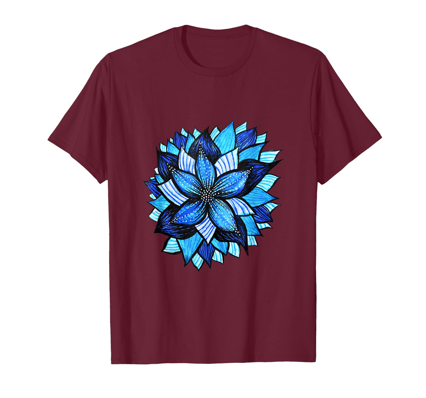 Threadless Boriana Mandala Flower Zentangle Drawing Graphic T-Shirt