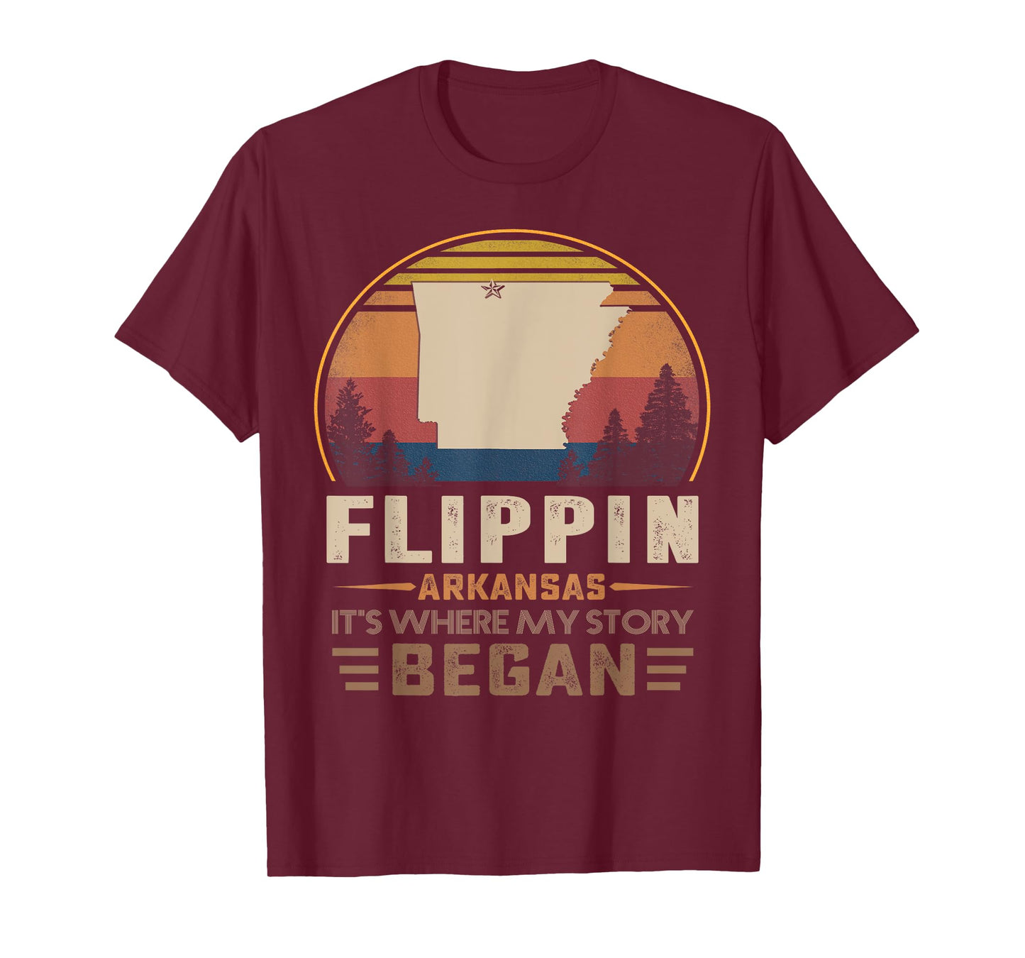 Vintage Flippin Arkansas Hometown My Story Began T-Shirt