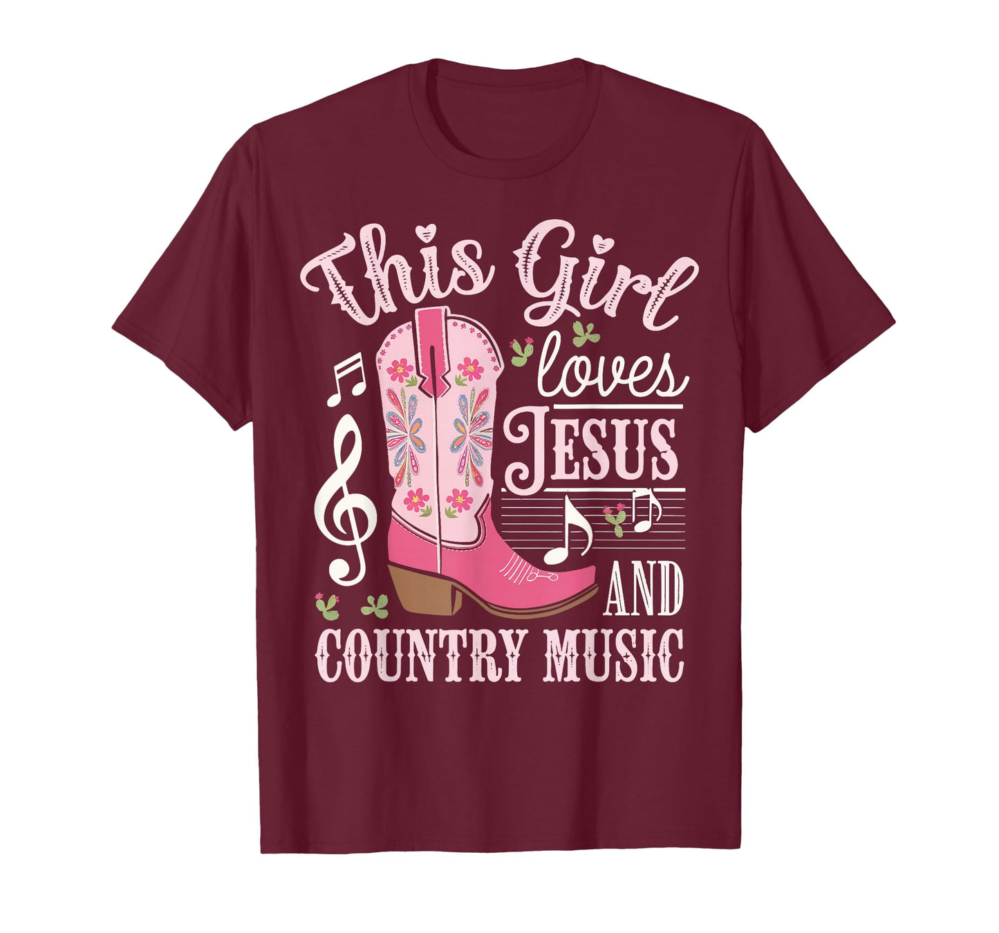 This Girl Loves Jesus And Country Music T-Shirt