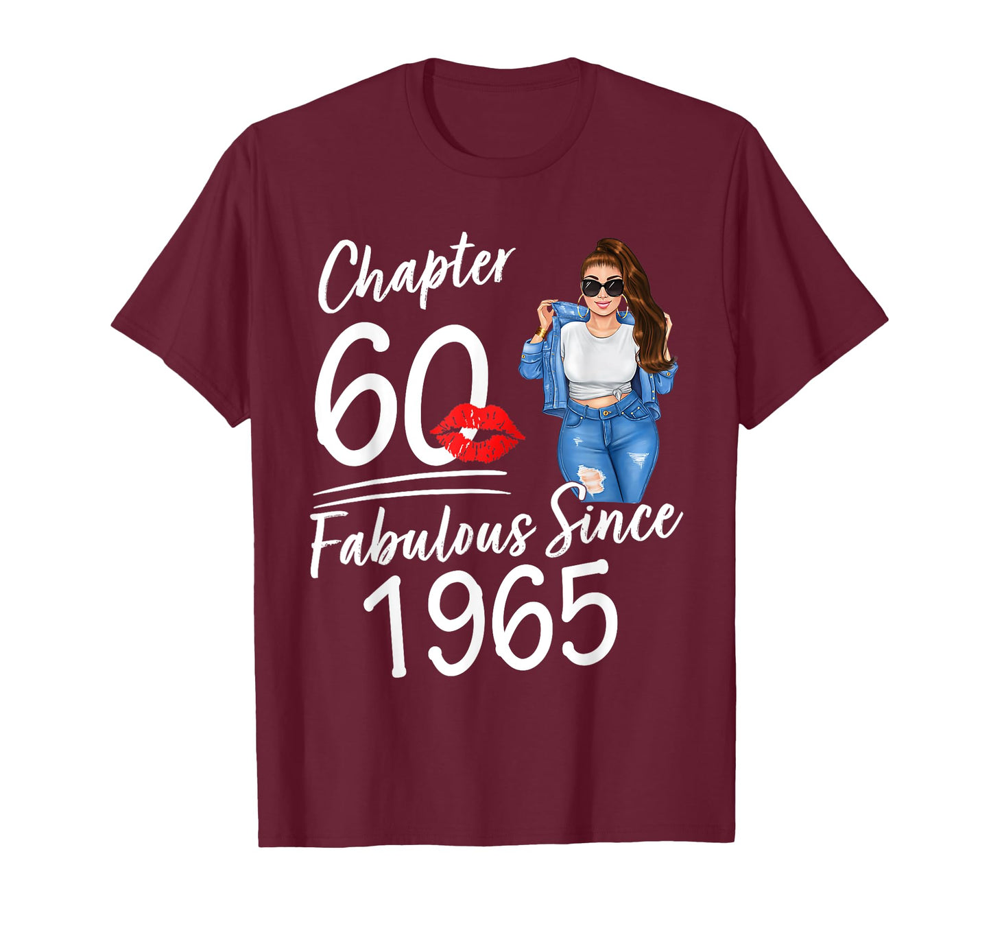 Chapter 60 Fabulous Since 1965 60th Birthday Women Melanin T-Shirt