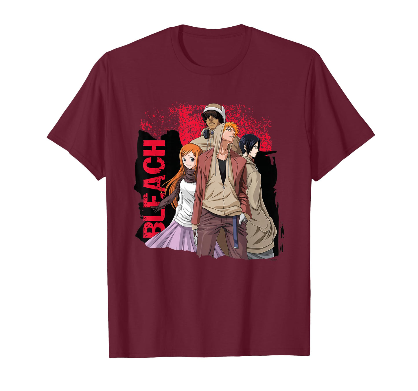Bleach Ichigo Hood and Characters Streetwear Anime T-Shirt