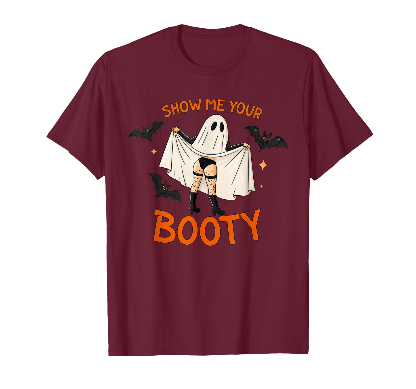 Funny Adult Humor Ghost Show Me Your Booty Halloween Party T-Shirt