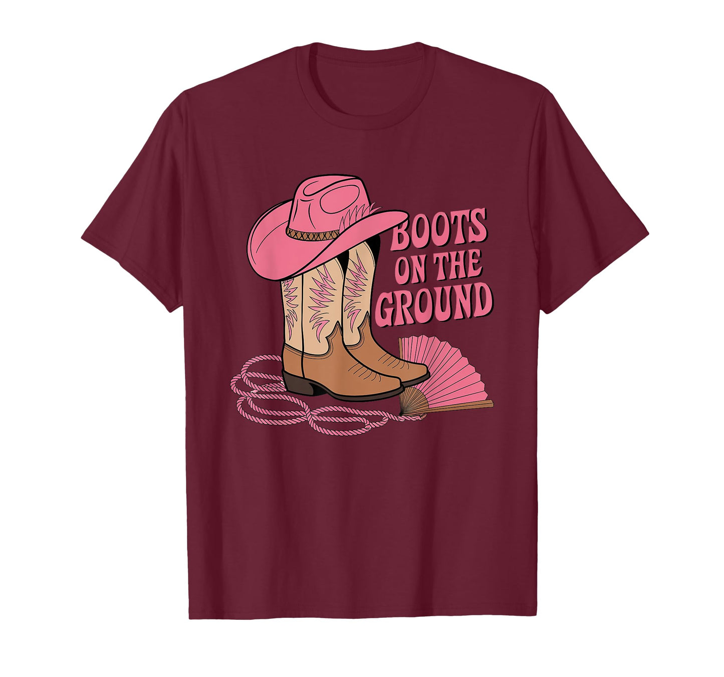 Boots On The Ground Western Cowboy Boots For Girls Womens T-Shirt