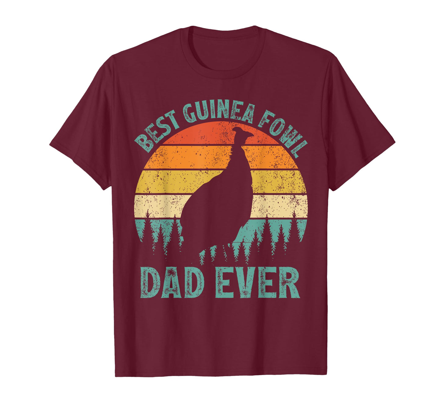 Funny Vintage Best Guinea Fowl Dad Ever Father's Day T-Shirt