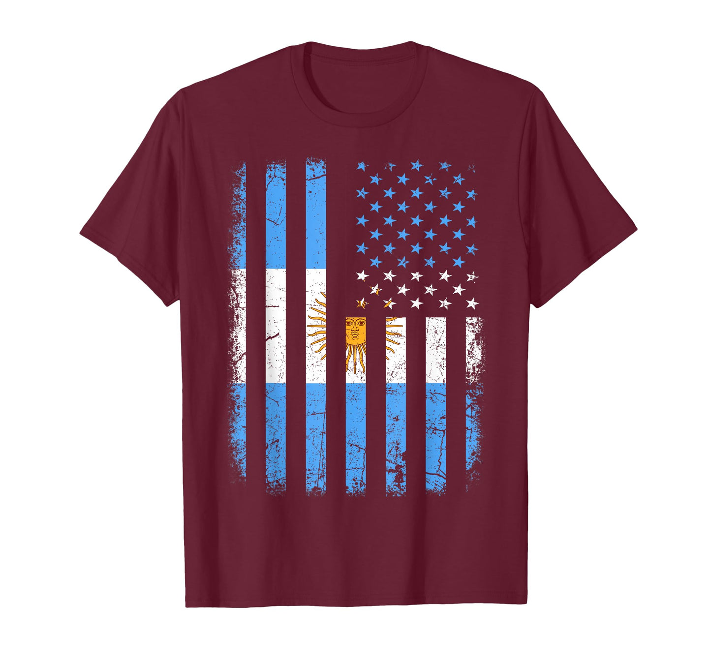 Argentinian American Flag Argentinian Roots Argentina Gift T-Shirt