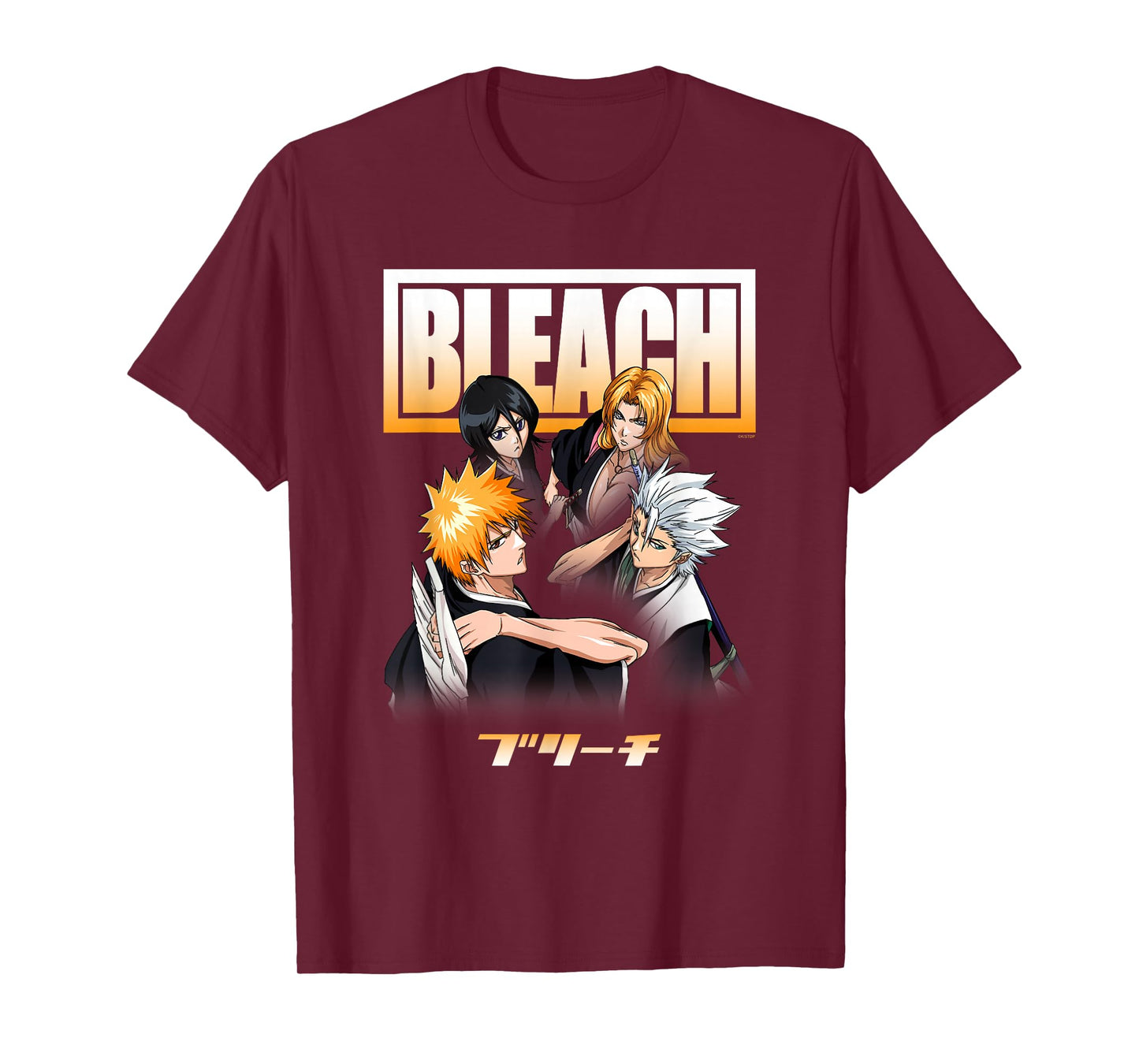 Bleach Cast and Ombre Logo Anime T-Shirt