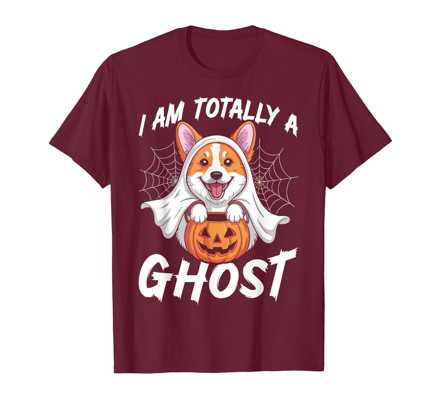 I Am Totally A Ghost Corgi Dog Halloween Trick or Treat T-Shirt