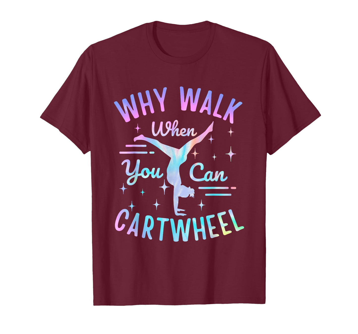 Gymnastics Art For Girls Women Tie Dye Cartwheel Gymnast T-Shirt