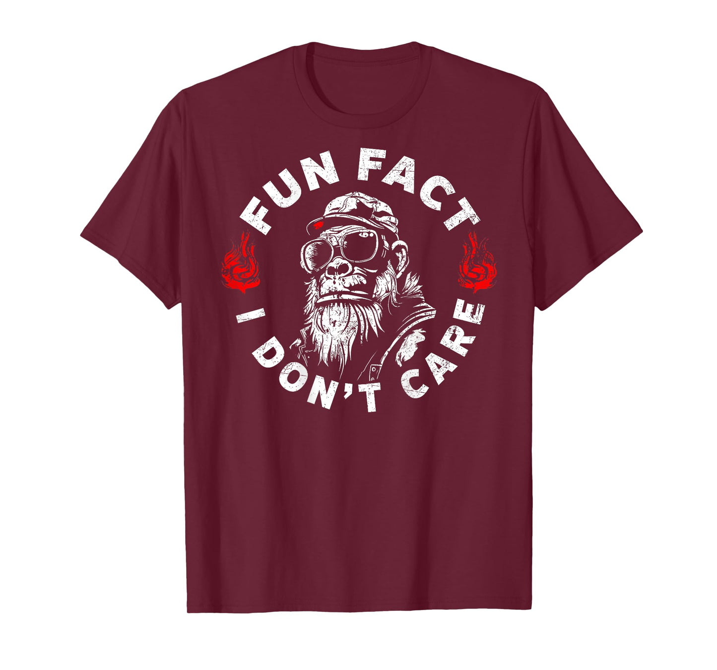 Fun Fact I Don't Care Cool Grandpa Swag Gorillas (ON BACK) T-Shirt