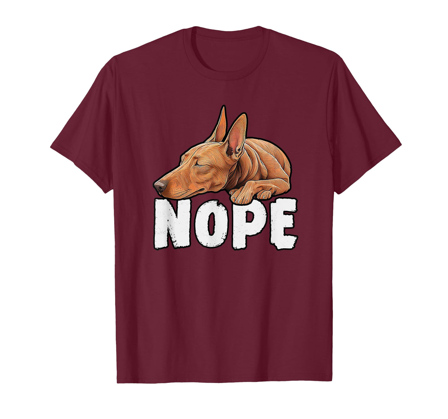 Pharaoh Hound Nope Funny Lazy Pet Dog Cute T-Shirt for Men Women Kids