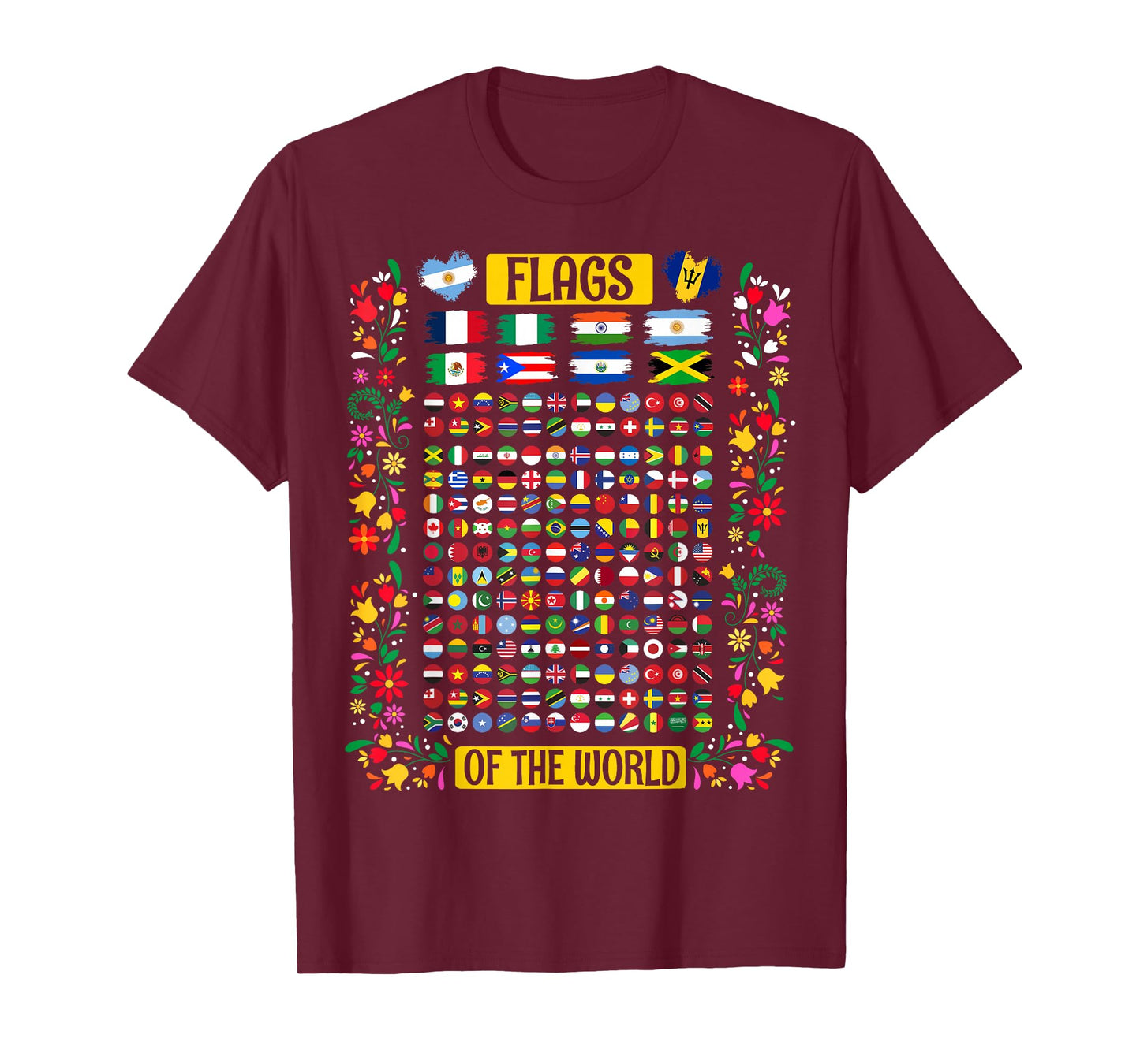 World Flag Outfit Idea for Kids & International Flags Themed T-Shirt
