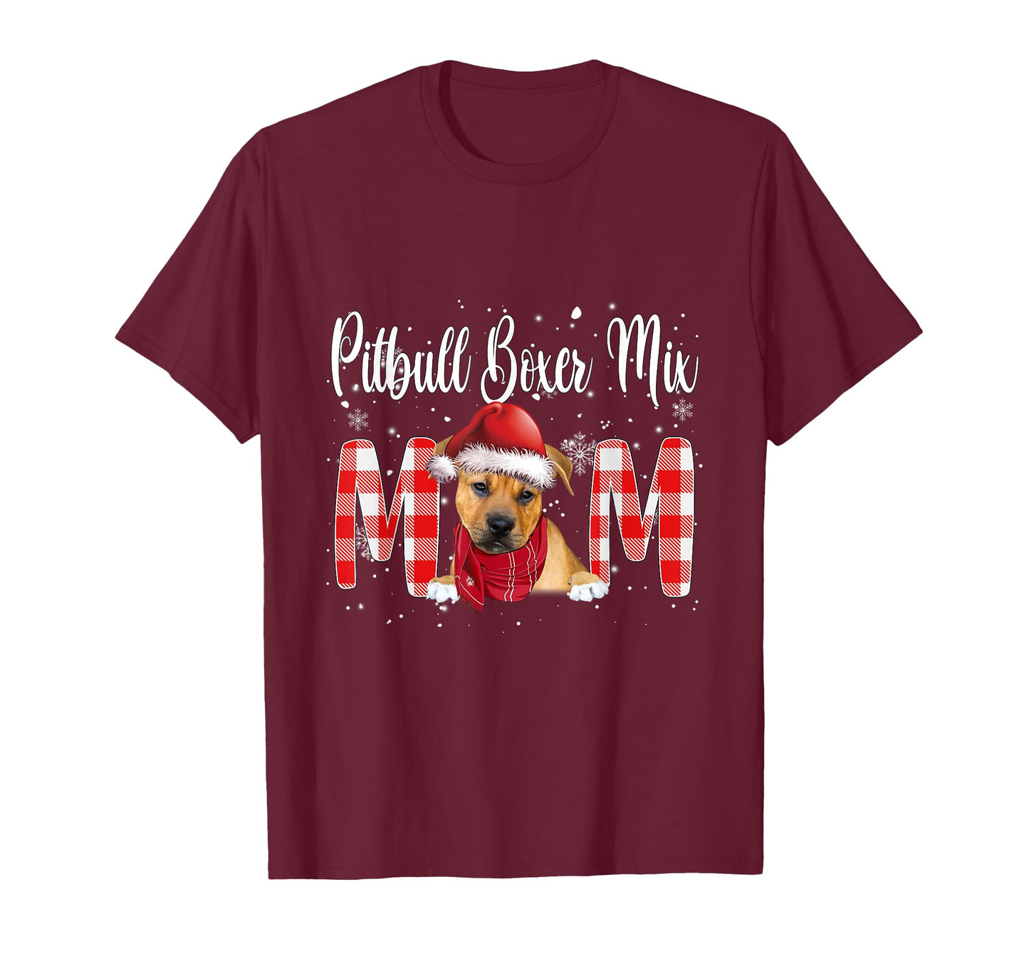 Pitbull Boxer Mix Dog Mom Dad Family Costume DIY Christmas T-Shirt