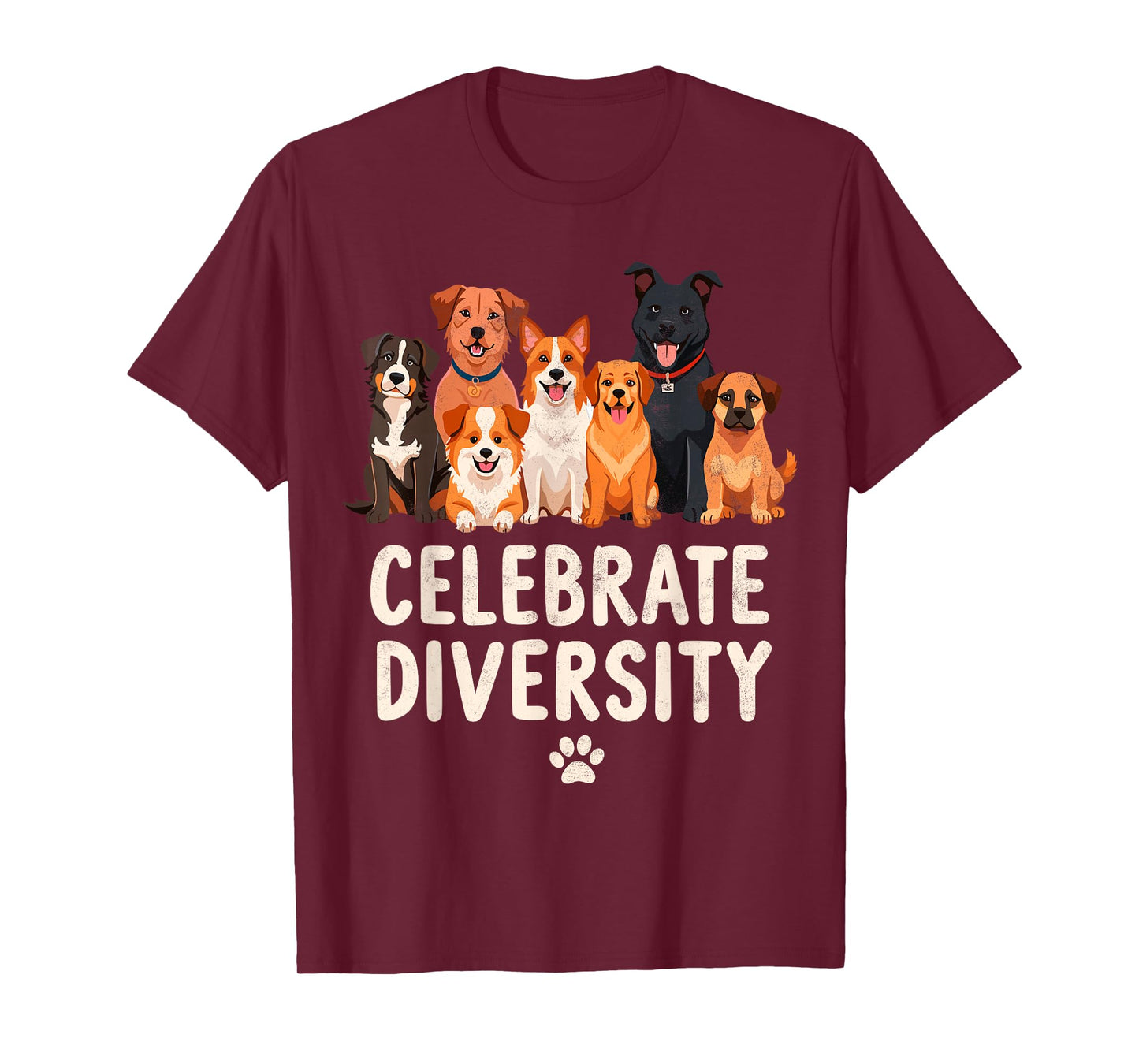 Celebrate Diversity Puppy Dogs Parents Funny Dog Joke Humor T-Shirt for Men Women