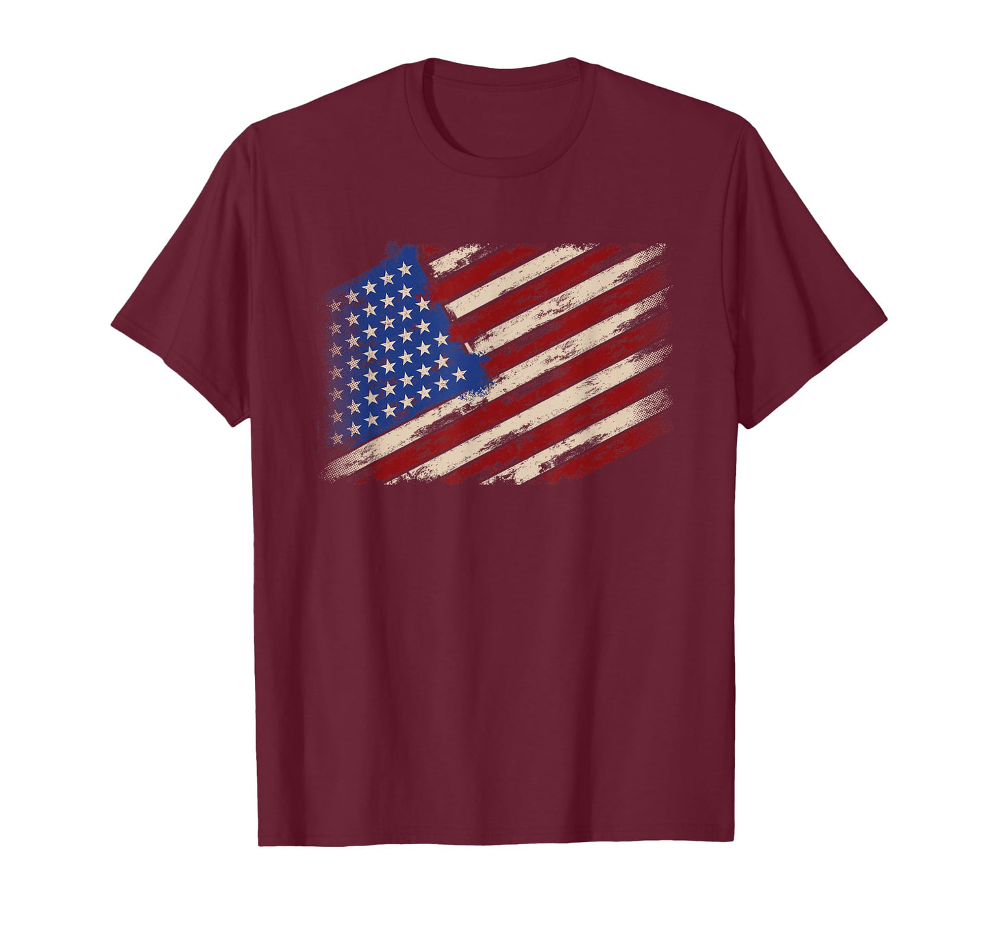 Distressed American Us Flag Vintage Retro look 4th Of July T-Shirt
