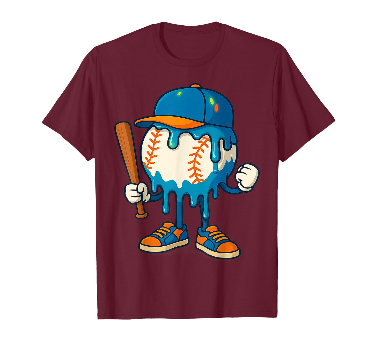Baseball Drip Team for Boys Ice Cream Cool T-Shirt