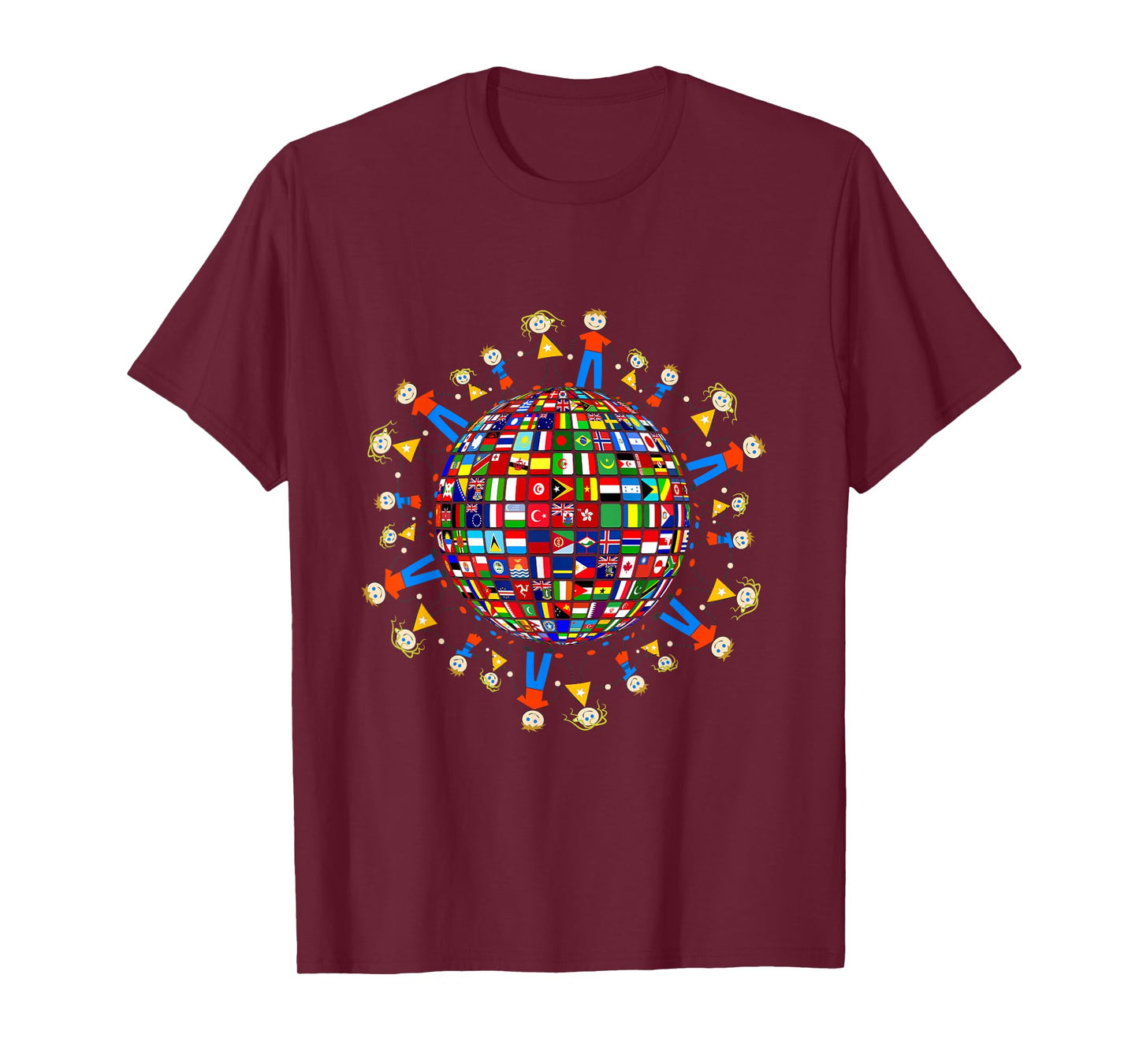 Flags of the World T-Shirt, Family around the Globe T-Shirt