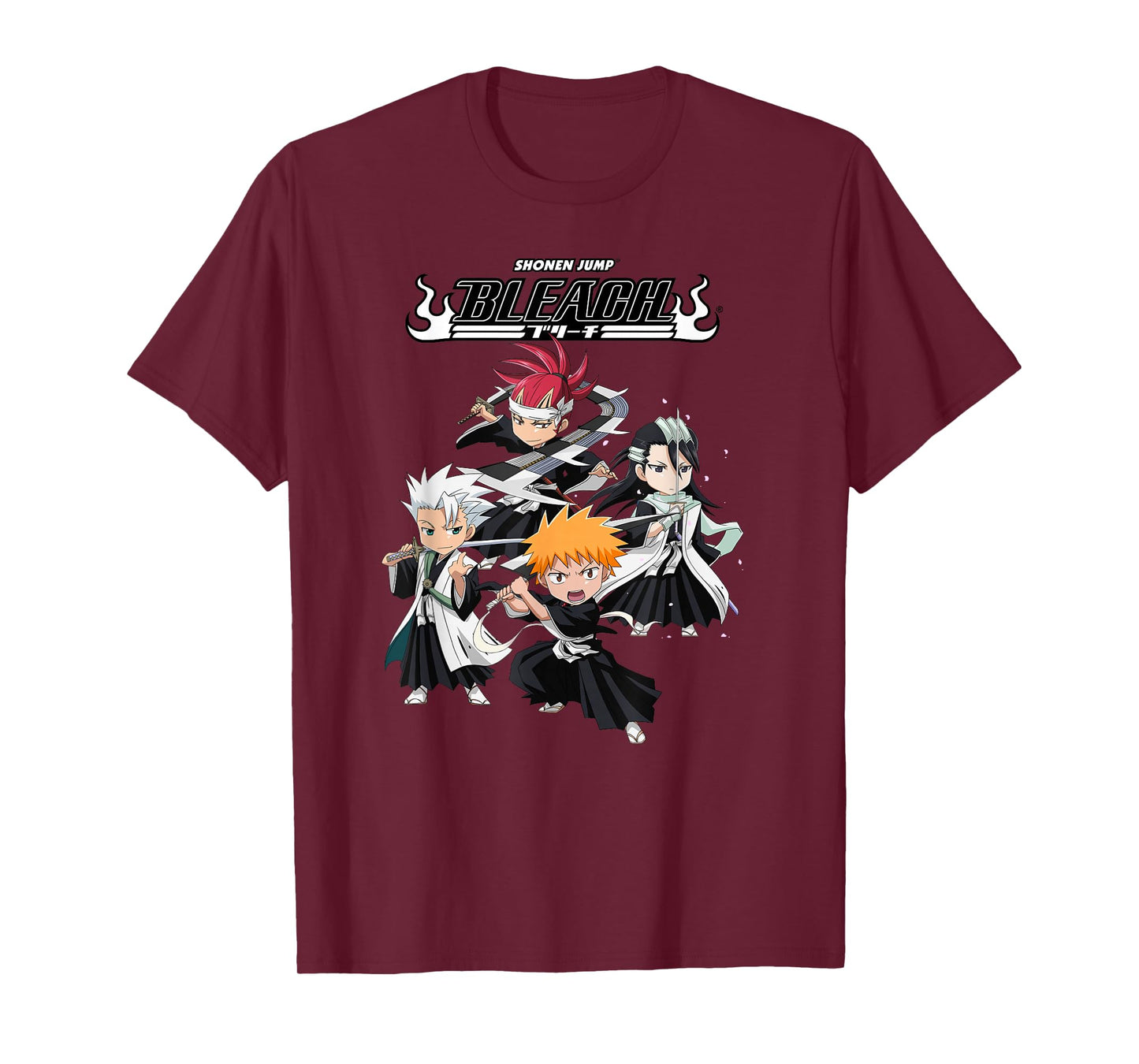 Bleach Super Group Chibi Fight Pose Anime T-Shirt
