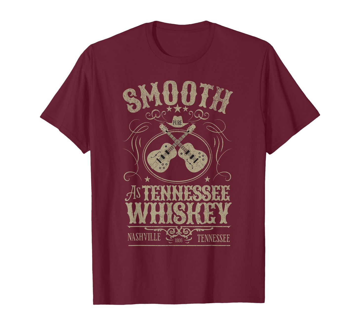 Smooth As Tennessee Whiskey Country Music Bourbon Vintage T-Shirt