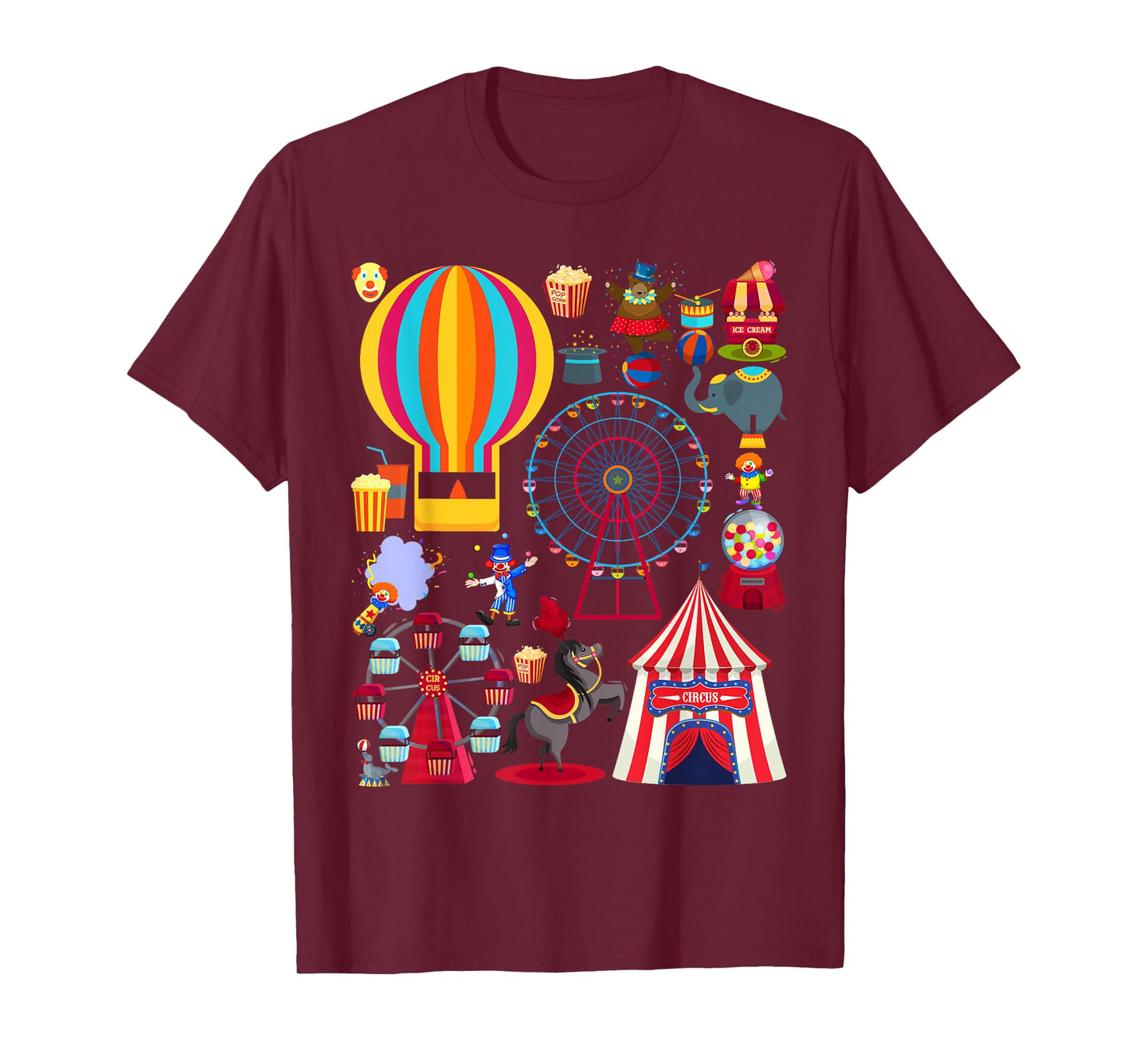 Circus Love Heart Ringmaster Party Circus Men Women Kids Boy T-Shirt