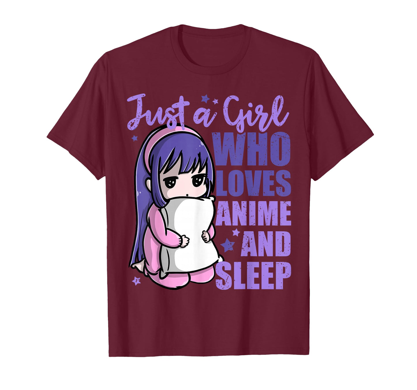 Just A Girl Who Loves Anime and Sleep Pajama PJ T-Shirt