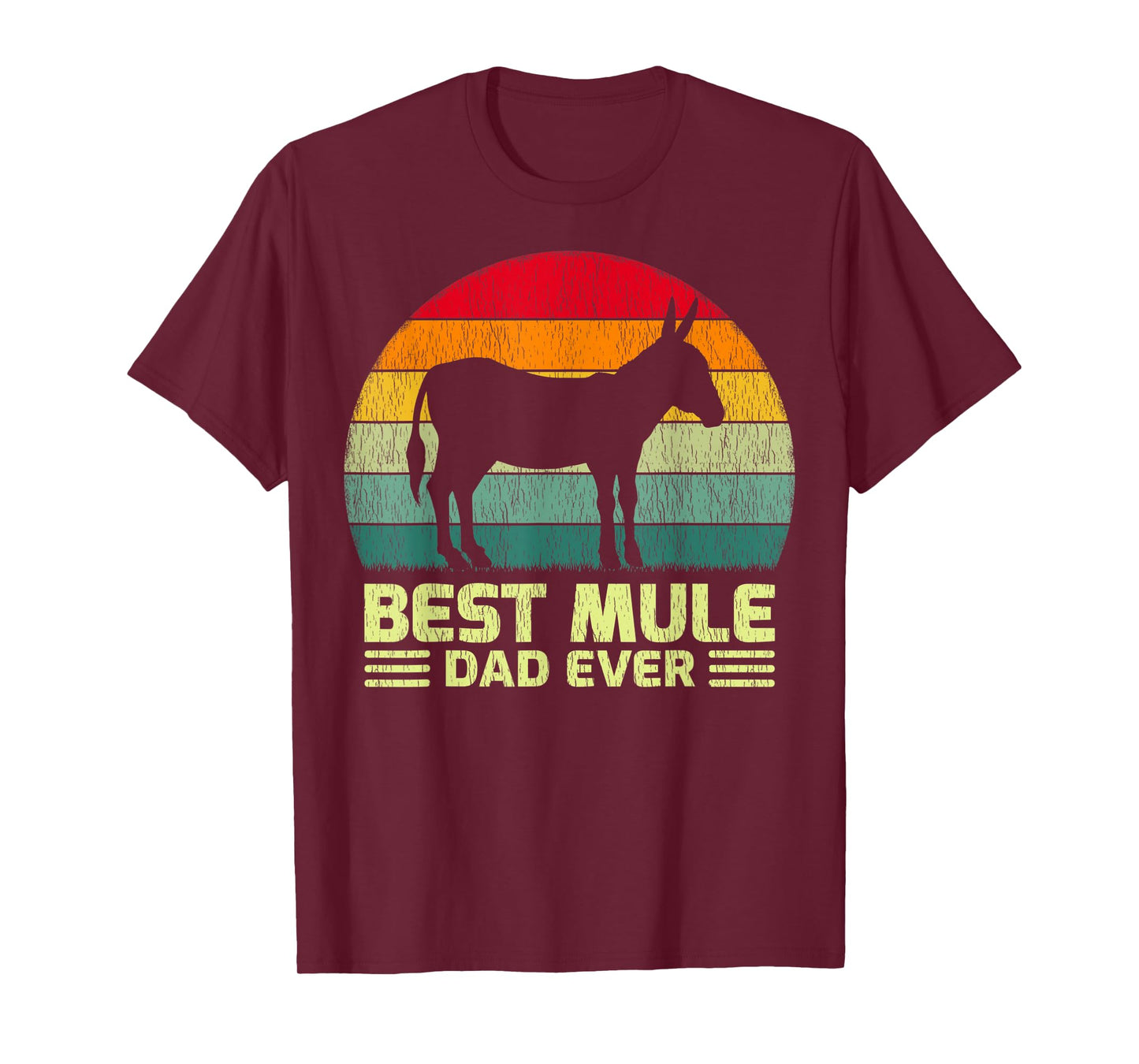 Mens Funny Vintage Best Mule Dad Ever Father's Day T-Shirt