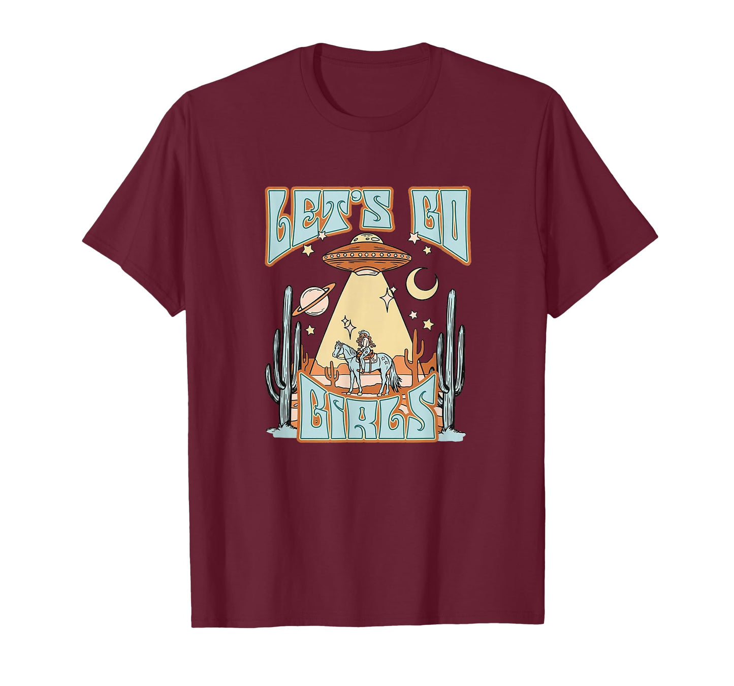 Let's Go Girls Cosmic Cowgirl Vintage Nashville Bachelorette T-Shirt