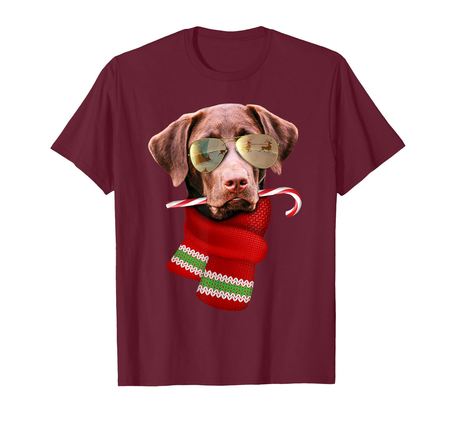 Chocolate Labrador Christmas Gift for Dog Lovers Sunglasses Men Women Kids T-Shirt
