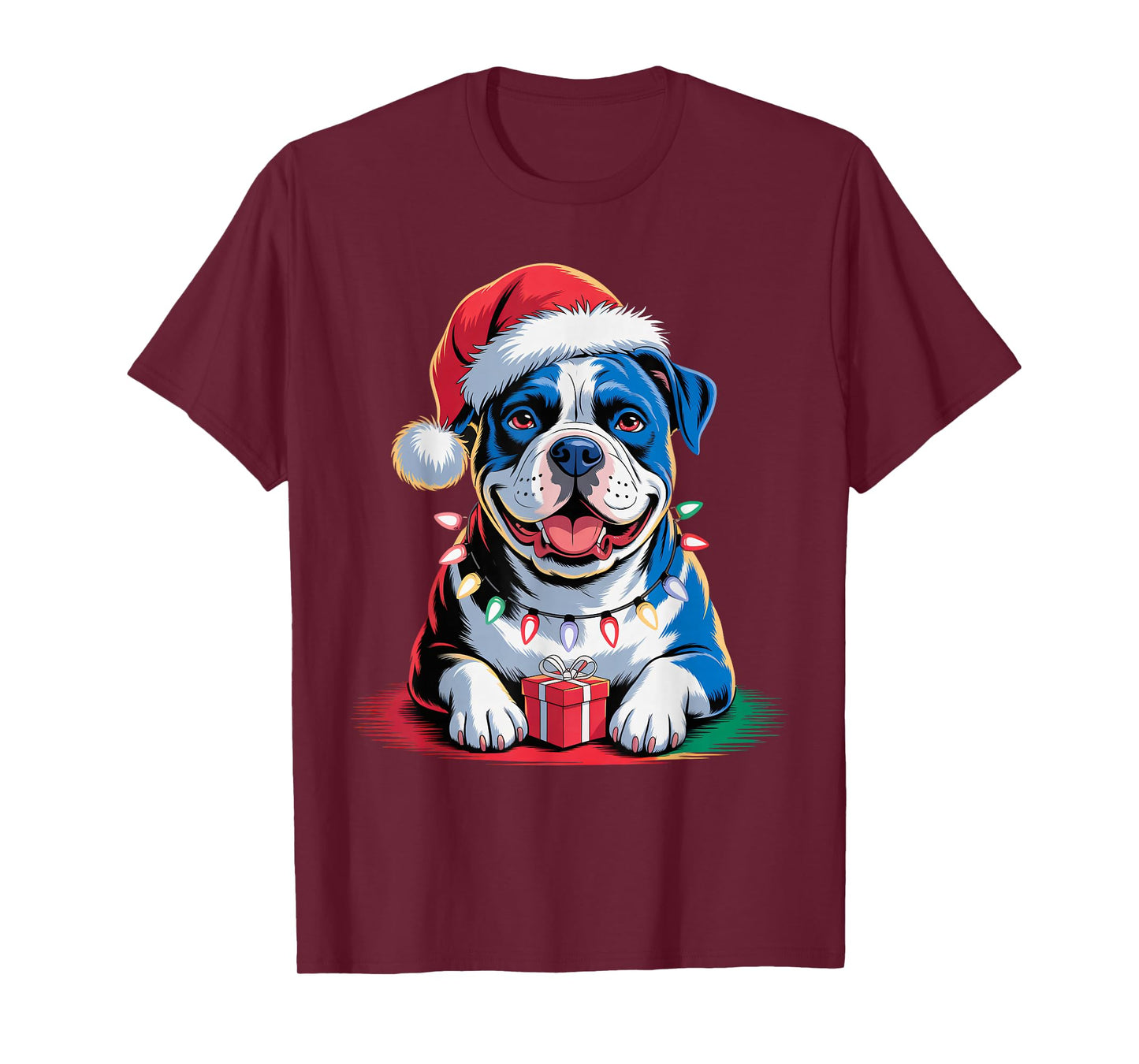 Merry Pitmas Funny Pitbull Dog Christmas T-Shirt