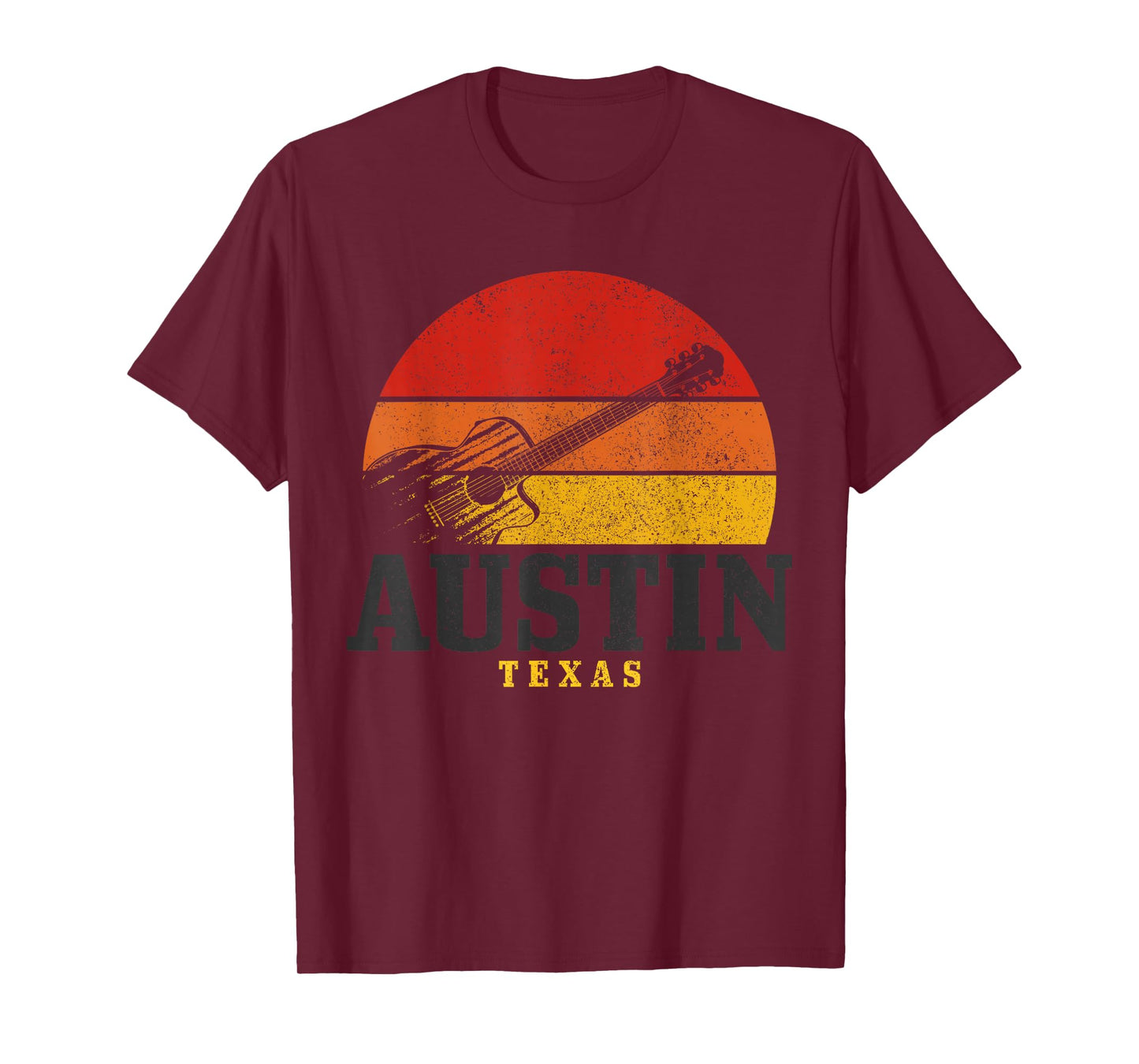 Austin Texas Guitar Country Music Folk Jazz Vintage T-Shirt