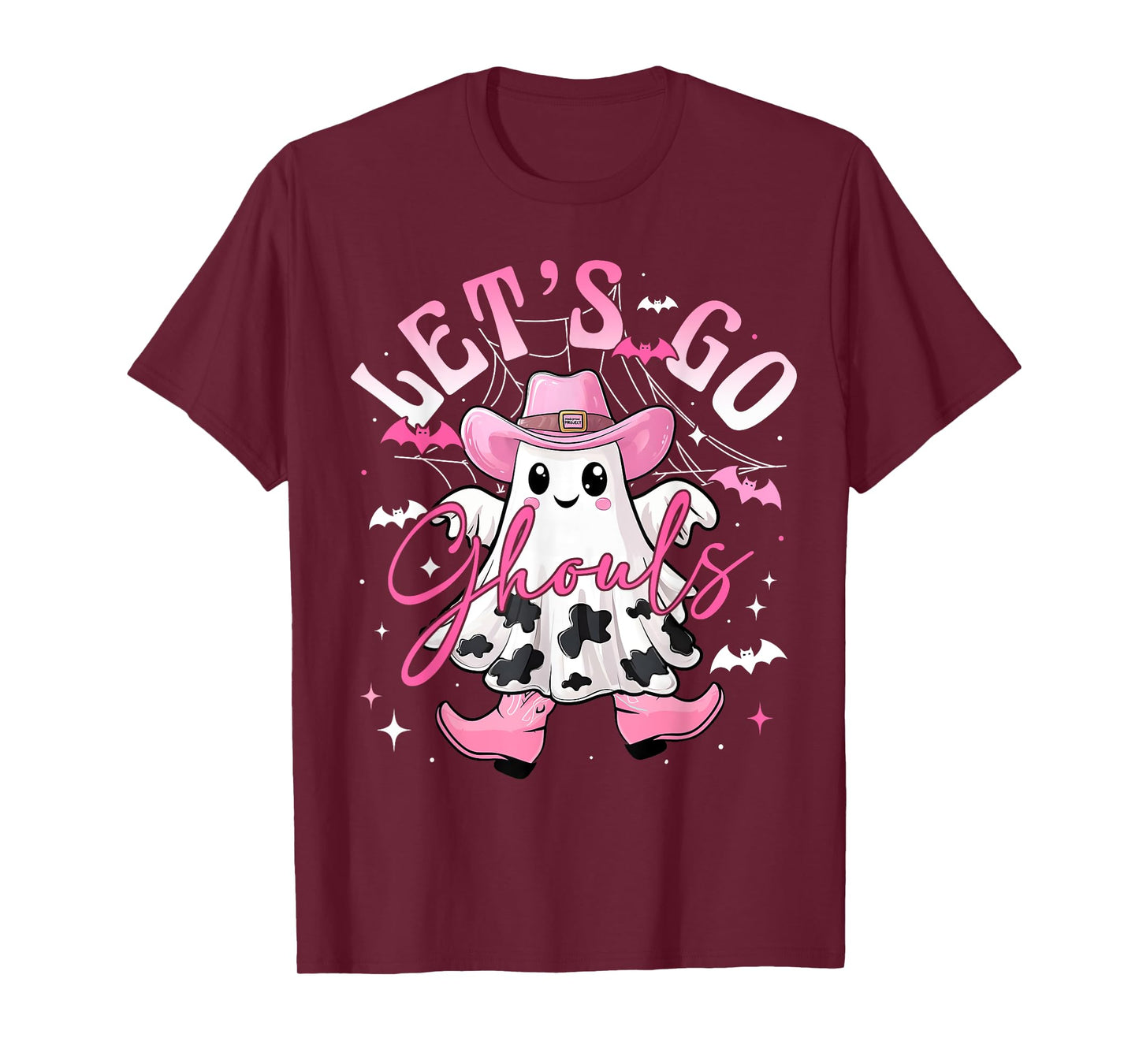 Funny Retro Halloween Let’s Go Ghouls Western Cowgirl Spooky T-Shirt
