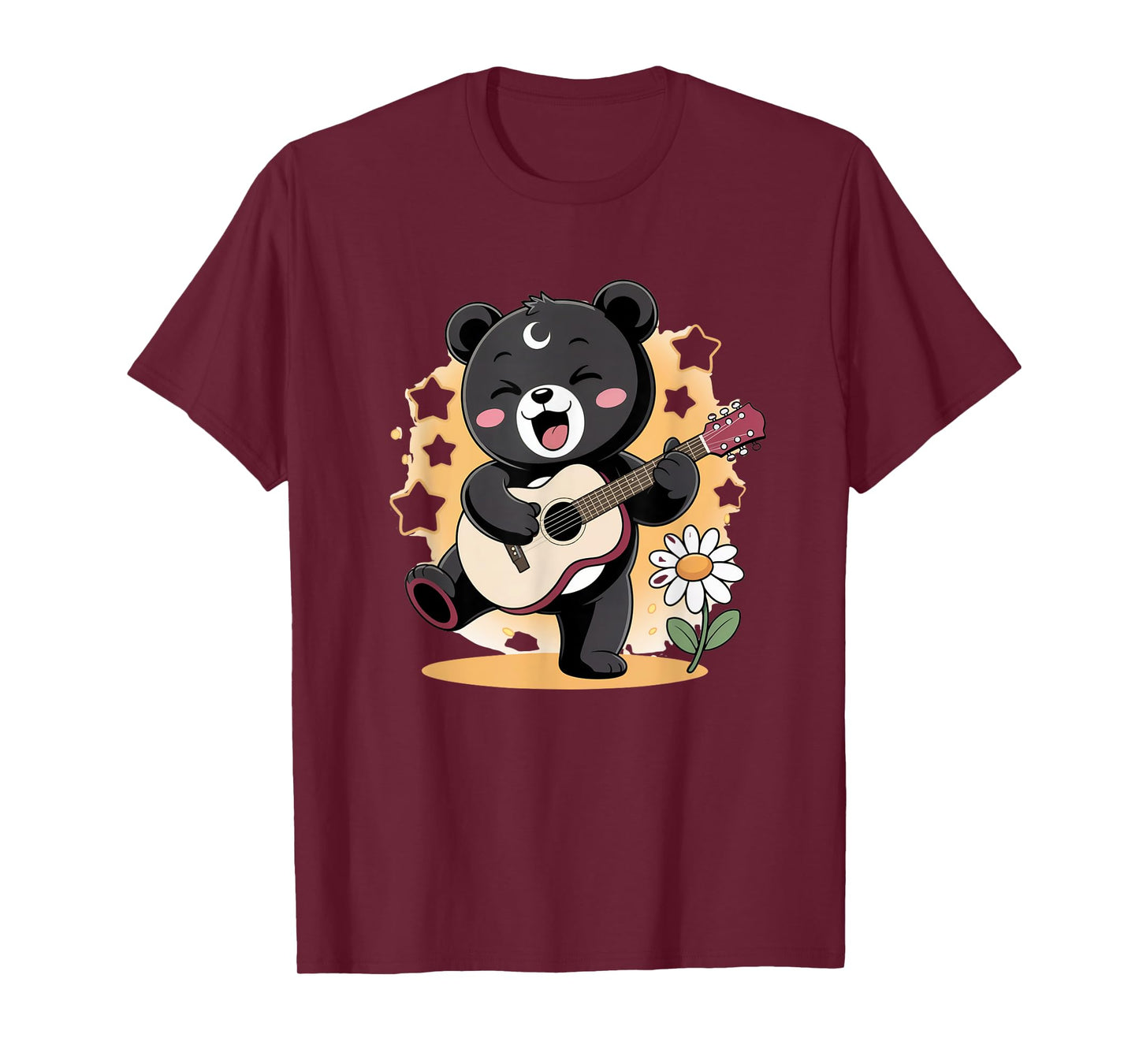 Bear Guitar Rock and Roll Kawaii Goth Girl Clothes Pink Goth T-Shirt