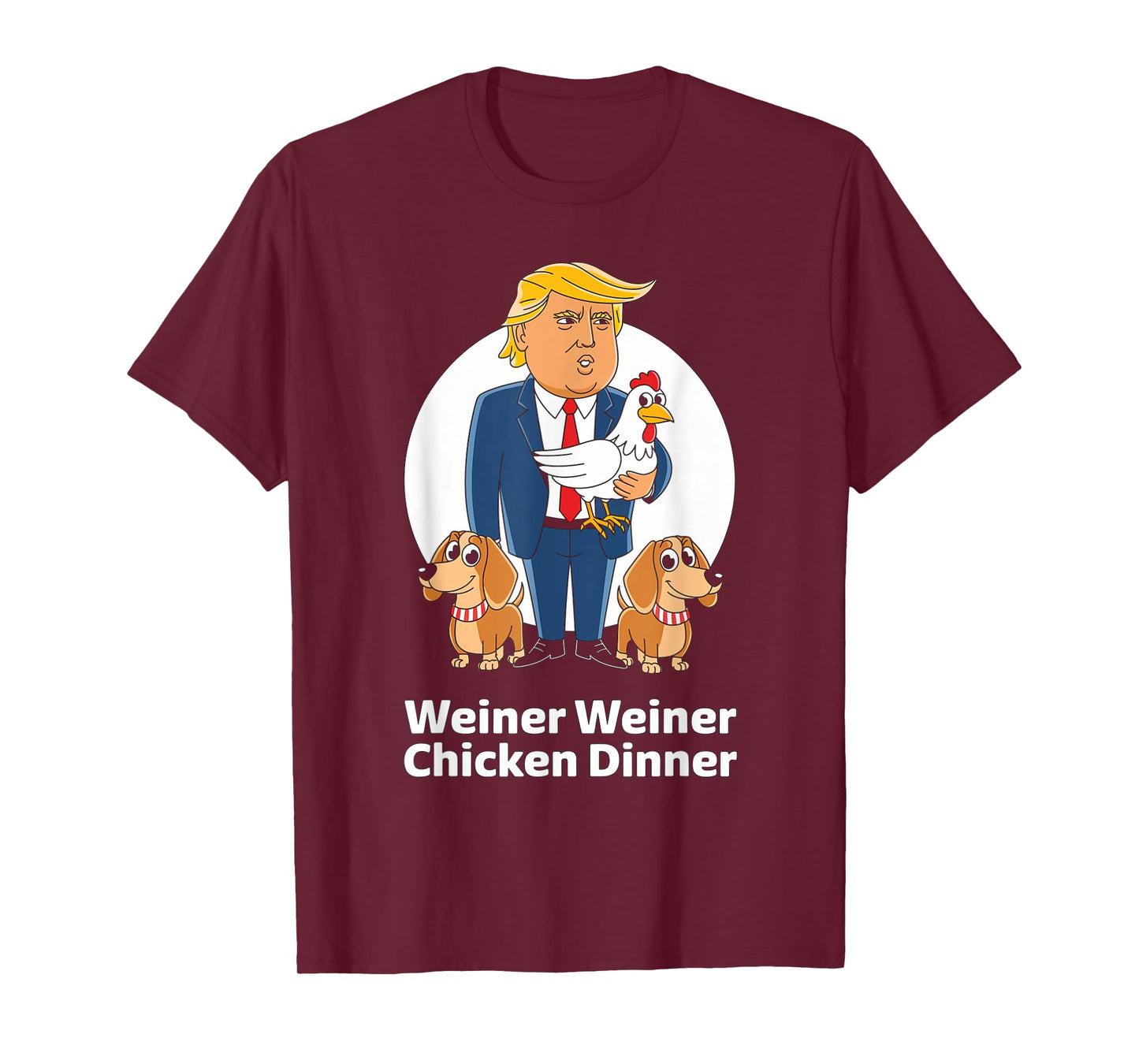 Dachshund Lover Designs Trump Winner Unisex-Adults Dachshund Dog Lover Humor Enthusiasts T-Shirt Black Small Classic Fit Short Sleeve Pull On 1 Count