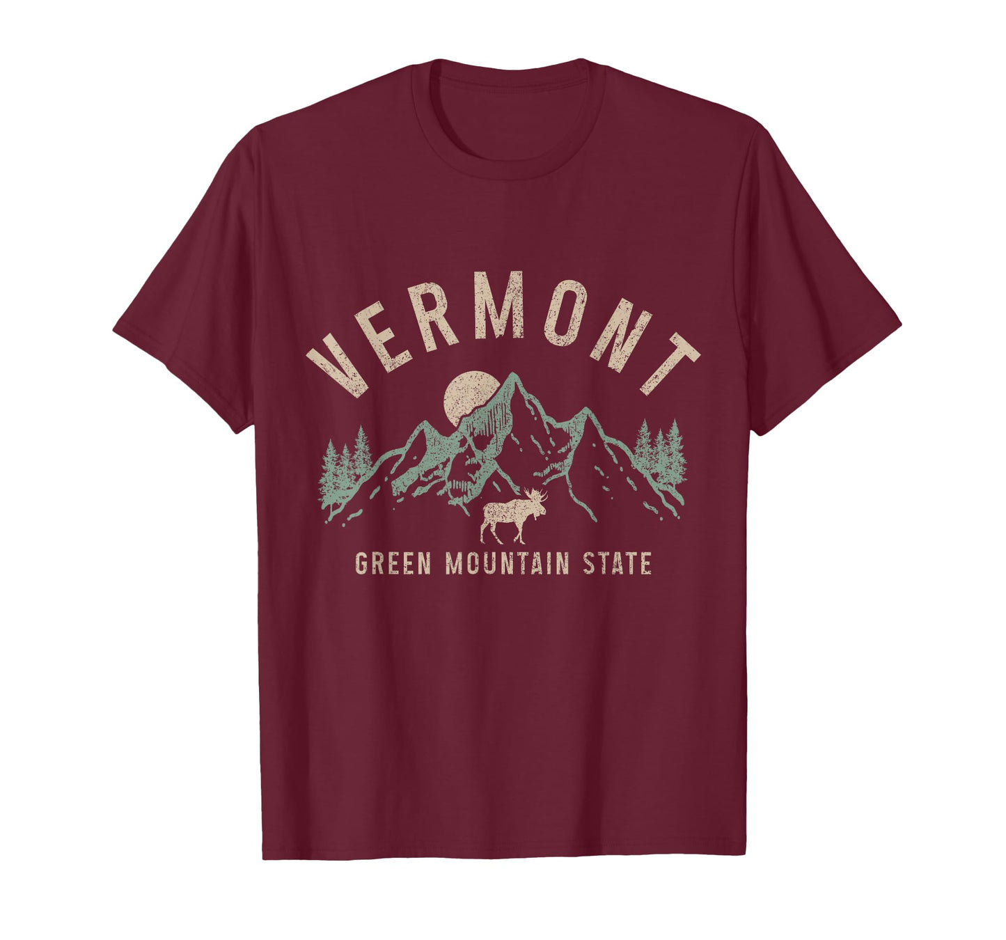 Vermont Green Mountain State Moose Vintage Pride T-Shirt
