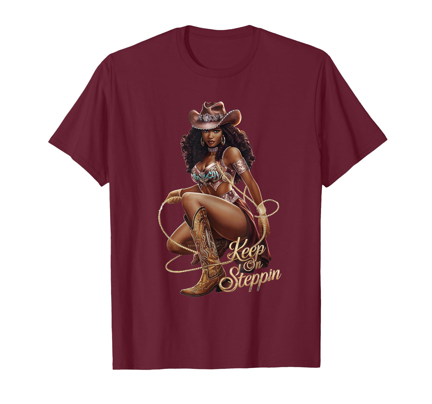 Keep On Steppin' Boots On The Ground Cowgirl Dance Steppas T-Shirt