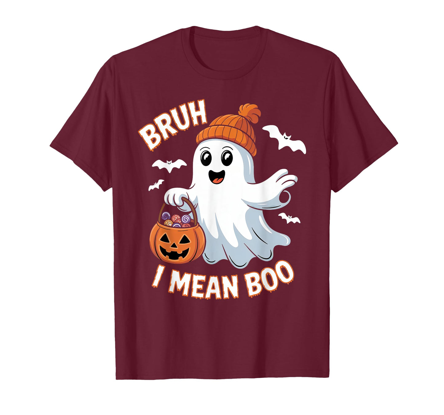 Bruh I Mean Boo Halloween Ghost Costume Party T-Shirt