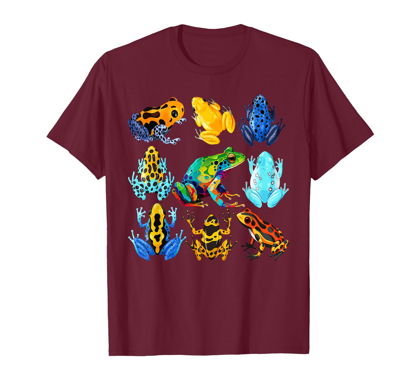 Colorful Collection Of Poison Dart Frogs Beautiful Nature T-Shirt