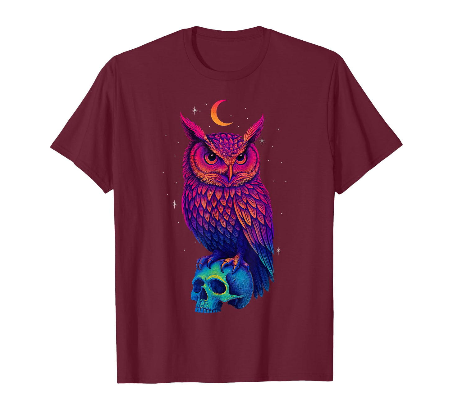 Owl Animal Lover Skulls Halloween Men Women T-Shirt