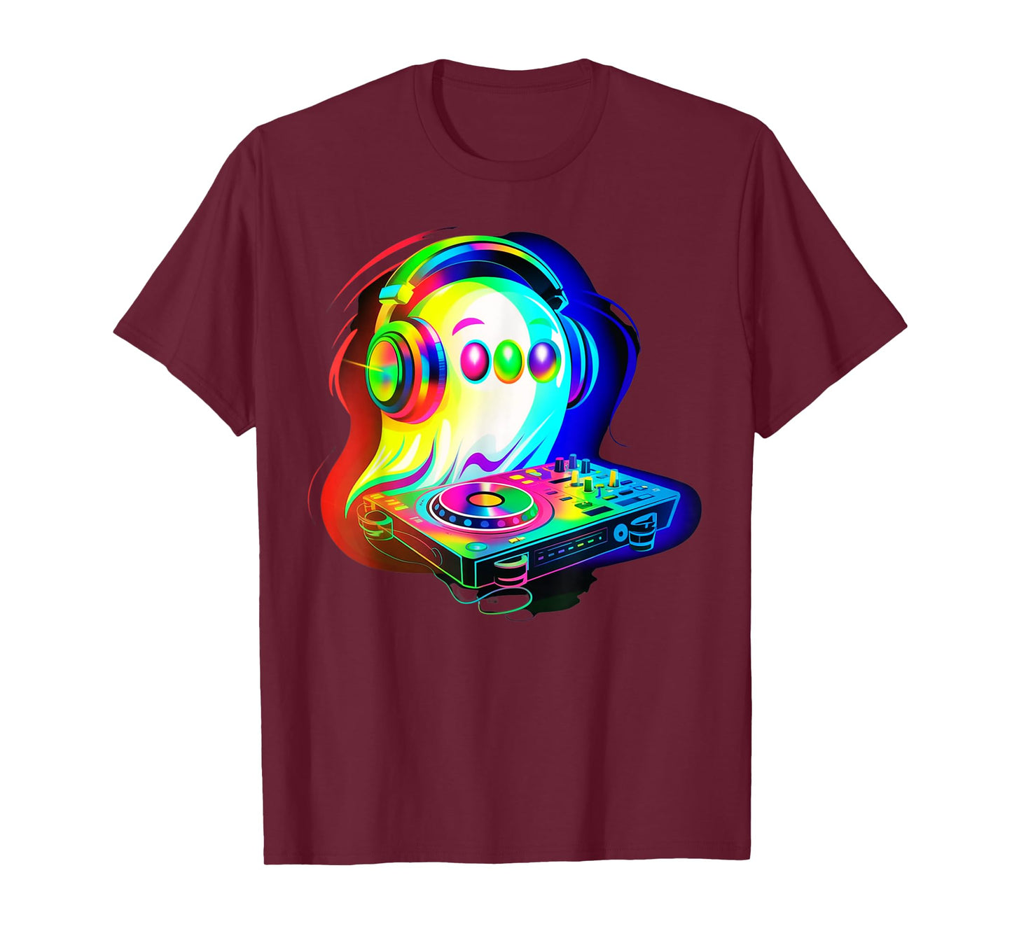 House Music ghost dj Optical Illusion EDM halloween Rave DJ T-Shirt