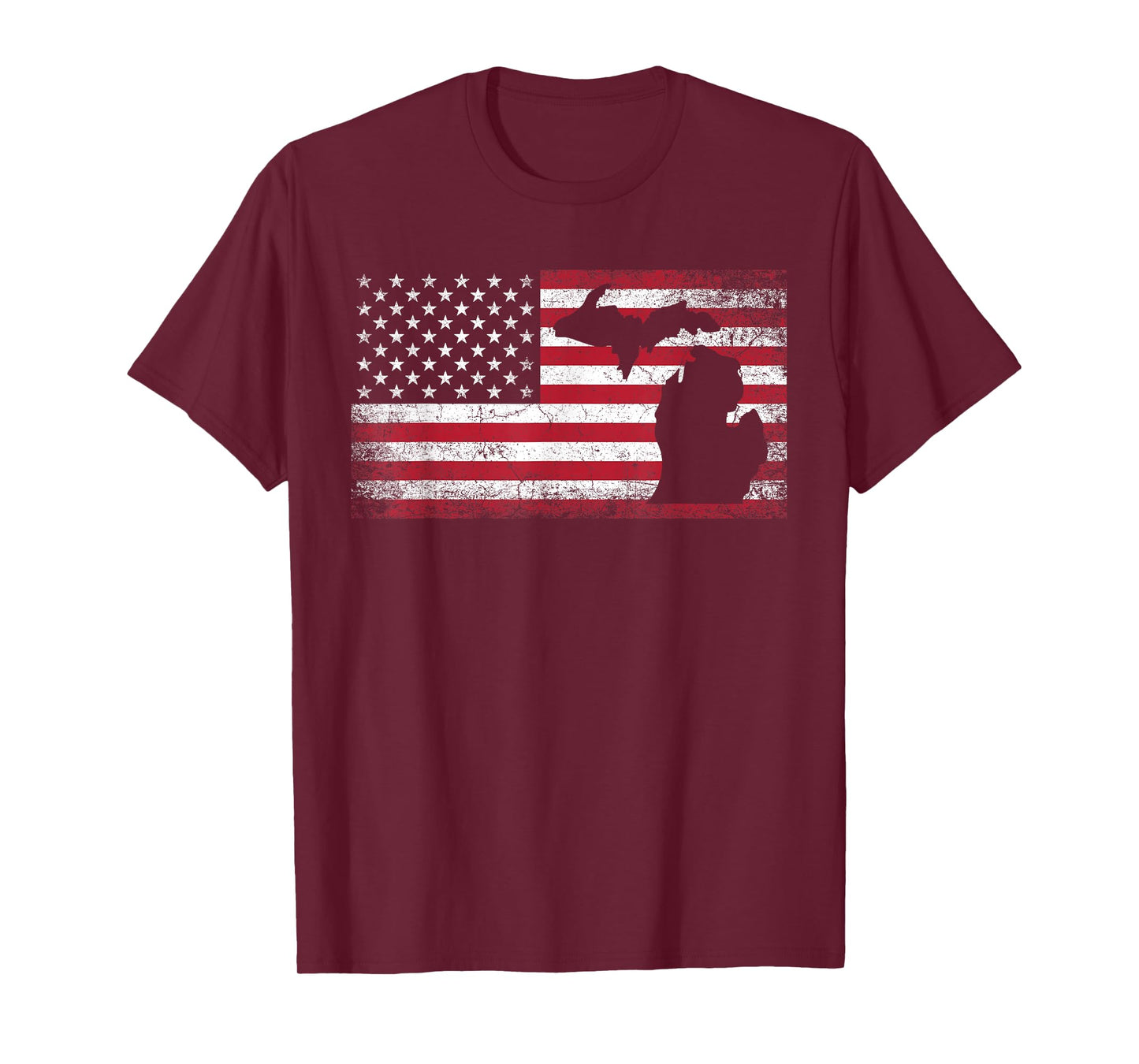 Michigan 4th of July American Flag USA America Patriotic T-Shirt