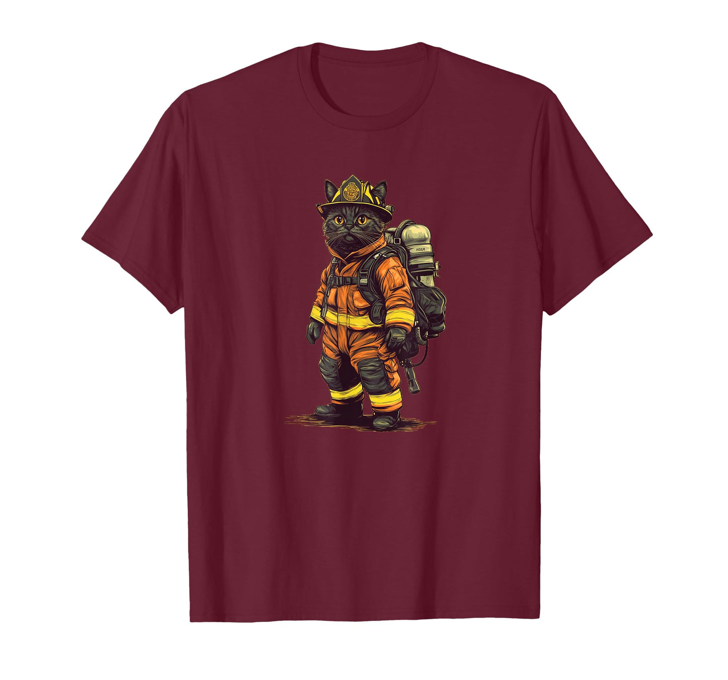 Equipped Fire Brigade Cat Costume T-Shirt